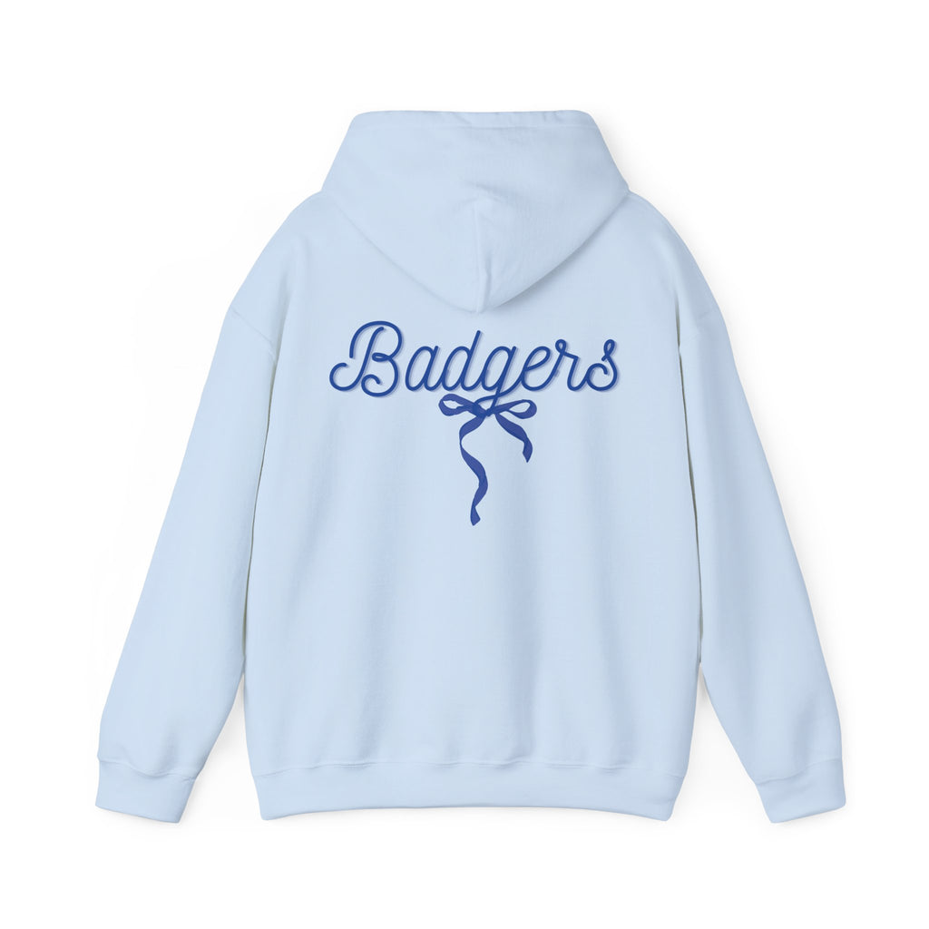 Blue ribbon bow badgers hoodie Unisex Heavy Blend™ Hooded Sweatshirt