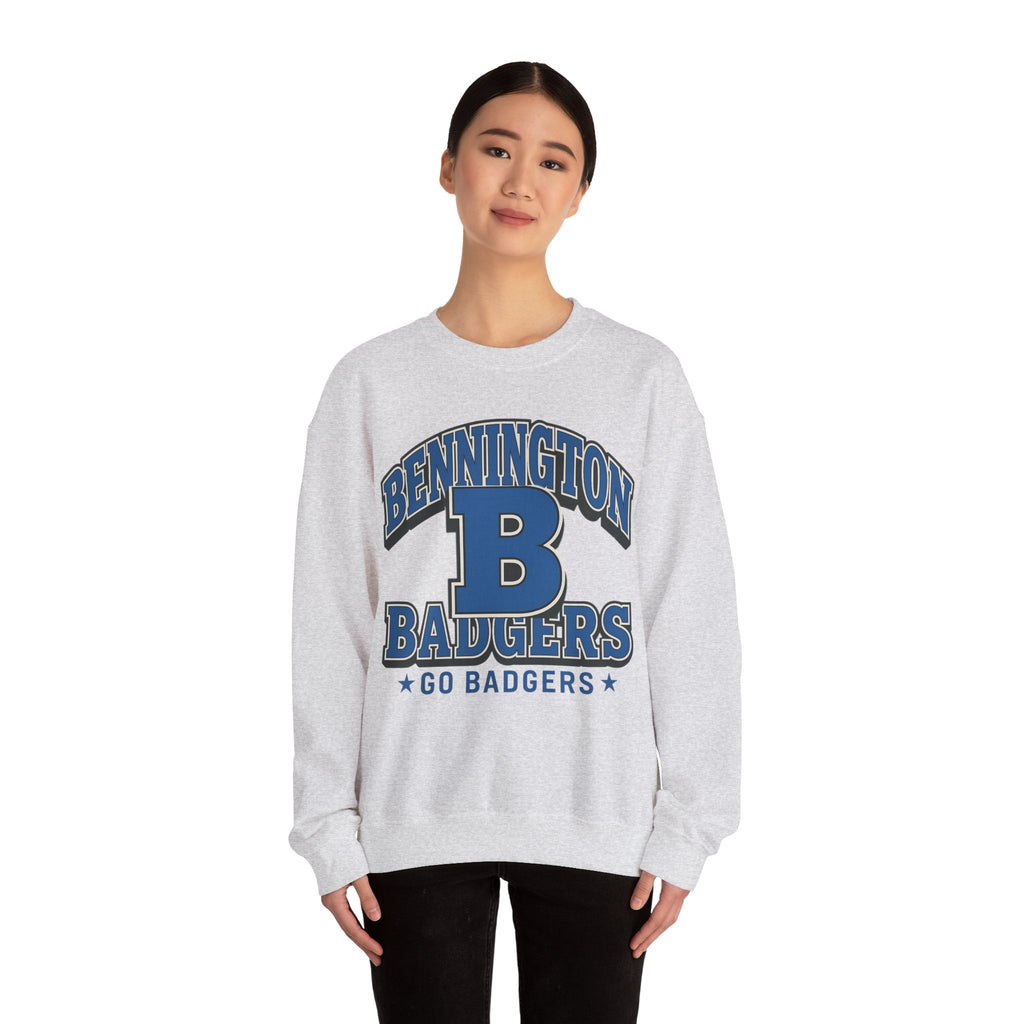 Bennington Badgers Unisex Crewneck Sweatshirt - Cozy College Apparel, Great for Game Day, Gifts, Sports Events, and School Spirit