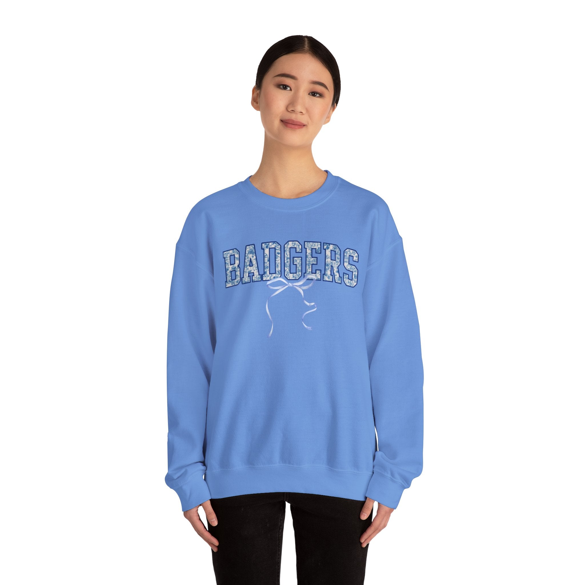 Badgers Unisex Crewneck Sweatshirt, Cozy Pullover, College Spirit Wear, Gift for Students, Casual Layering, Sports Fan Apparel