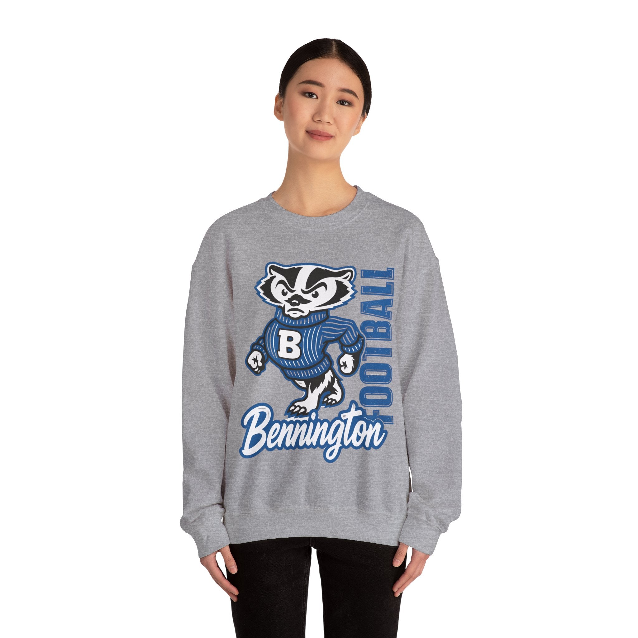 Bennington Football Crewneck Sweatshirt, Cozy Sportswear, Unisex Fall Apparel, Perfect for Game Day, Casual Everyday Wear