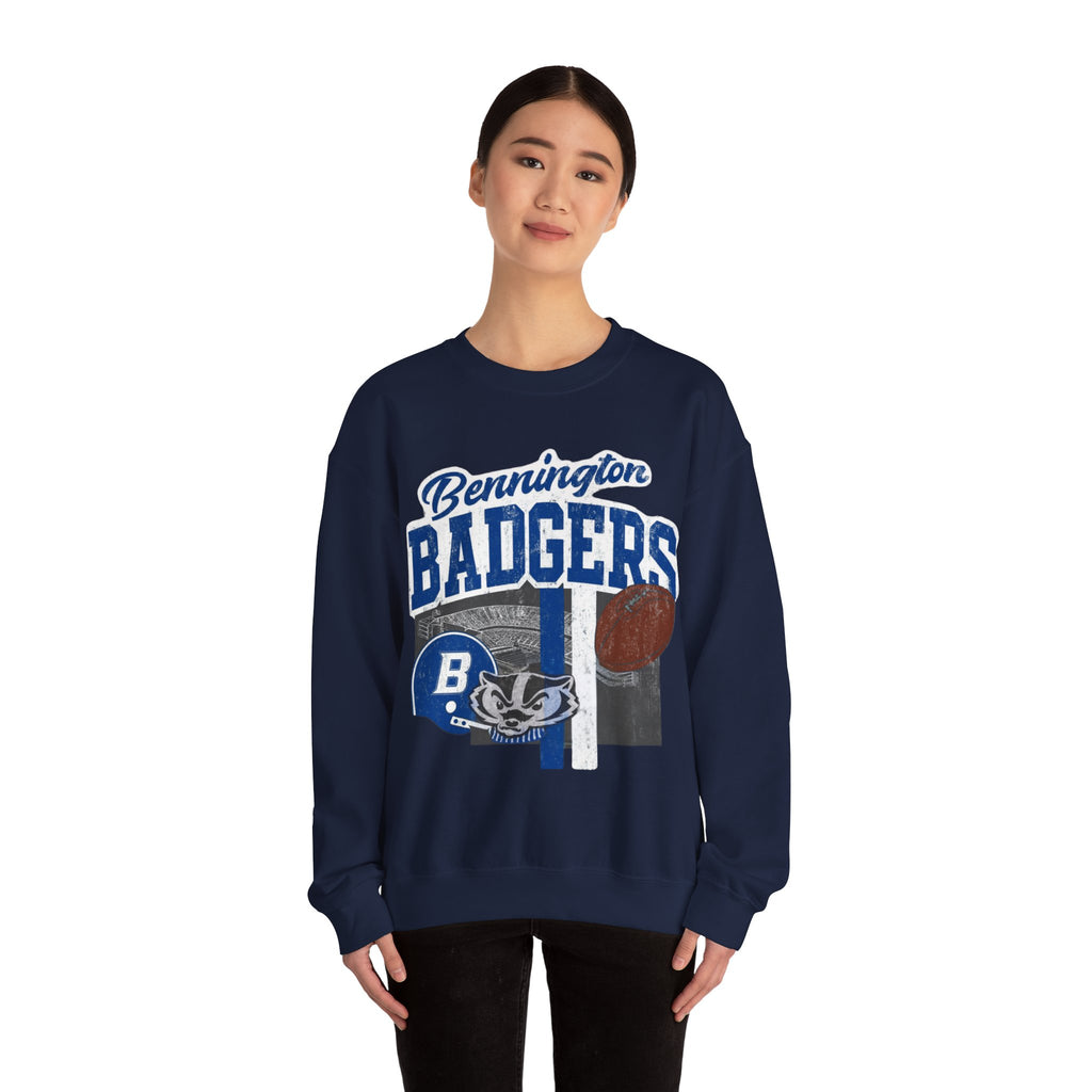 Bennington Badgers Crewneck Sweatshirt, Cozy Sportswear, Unisex Sweatshirt, Perfect for Game Days, School Spirit Apparel, Casual Wear