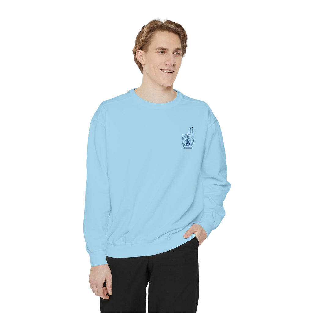 Chill Vibes Unisex Garment-Dyed Sweatshirt, Cozy Fashion, Casual Wear, Gift Idea, Comfortable Layering