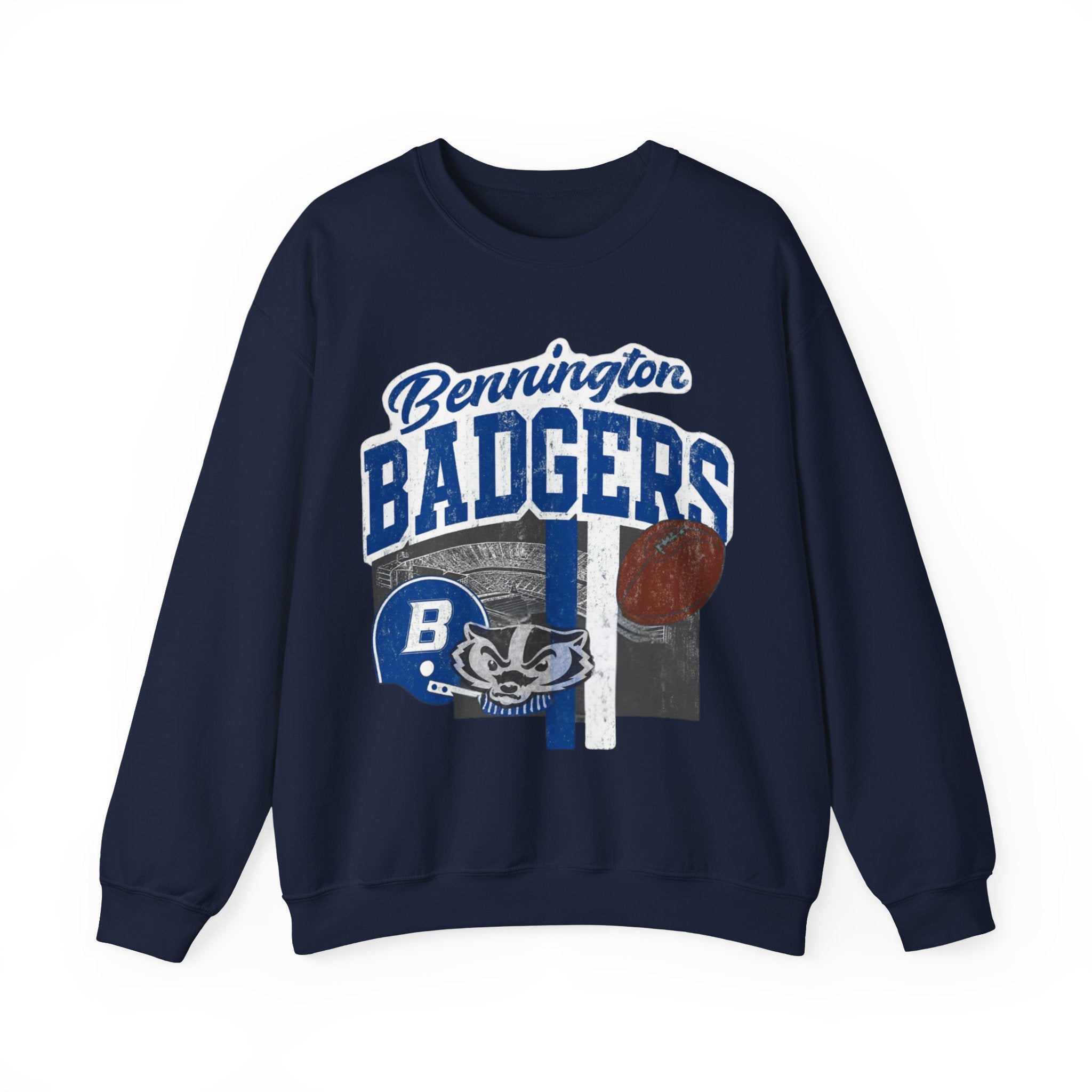 Bennington Badgers Crewneck Sweatshirt, Cozy Sportswear, Unisex Sweatshirt, Perfect for Game Days, School Spirit Apparel, Casual Wear