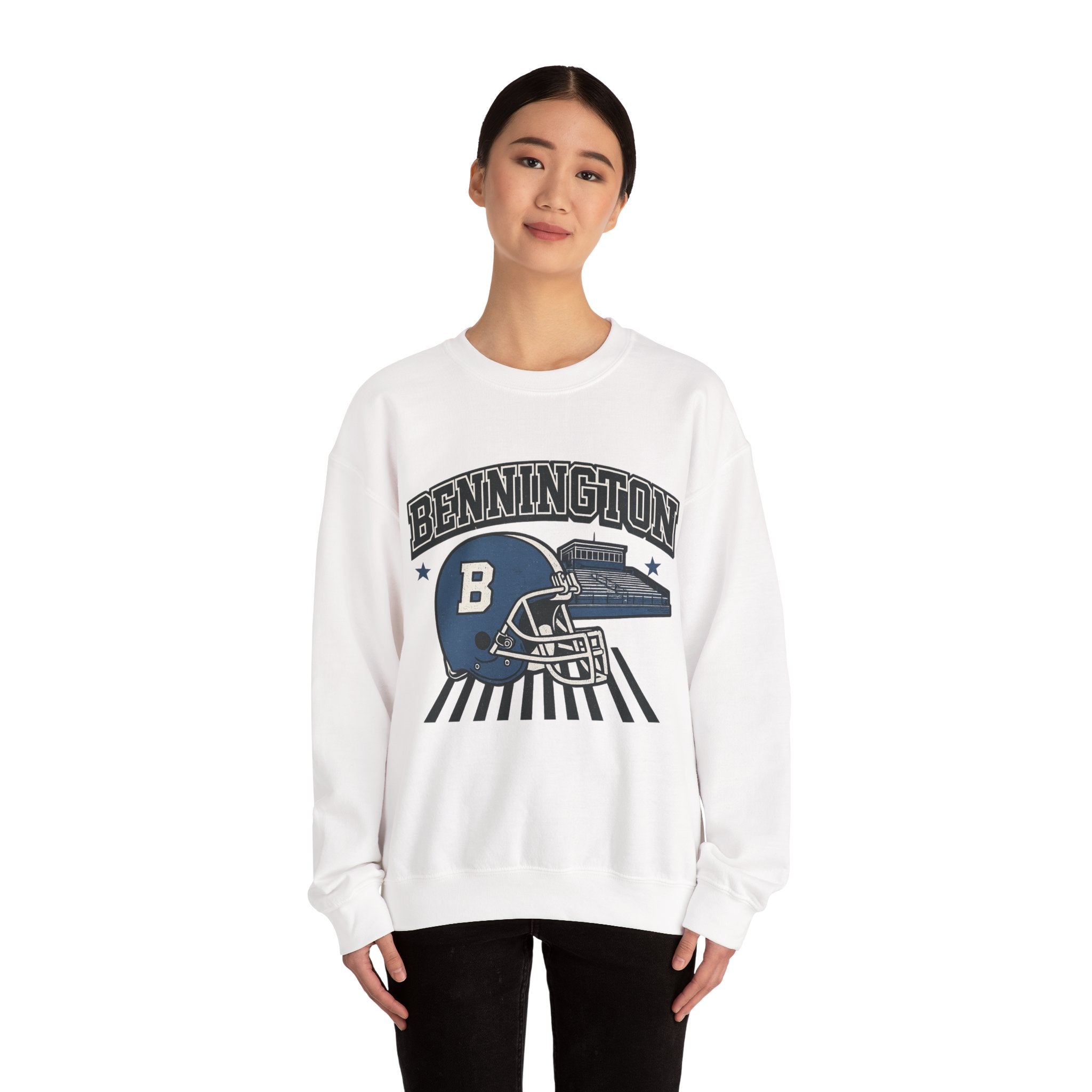 Bennington Vintage Football Sweatshirt | Cozy Sports Apparel | Unisex Crewneck for Game Day, College Wear, Casual Style, Sports Fan Gift
