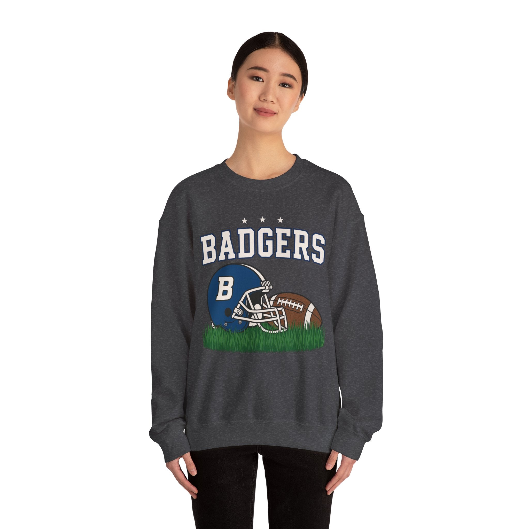 Badgers Football Unisex Sweatshirt, Cozy Crewneck, Sportswear, Gift for Fans, College Apparel, Game Day Outfit