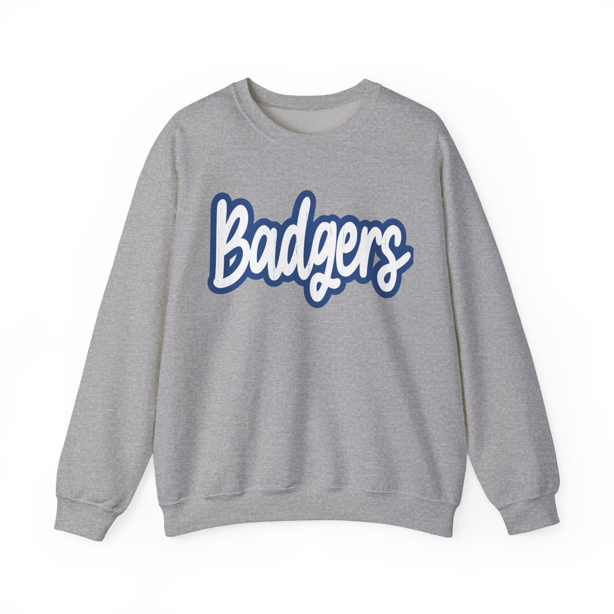 Cozy Unisex Crewneck Sweatshirt - Perfect for Game Days, Casual Outings, Gifts, College Spirit, Badgers Apparel