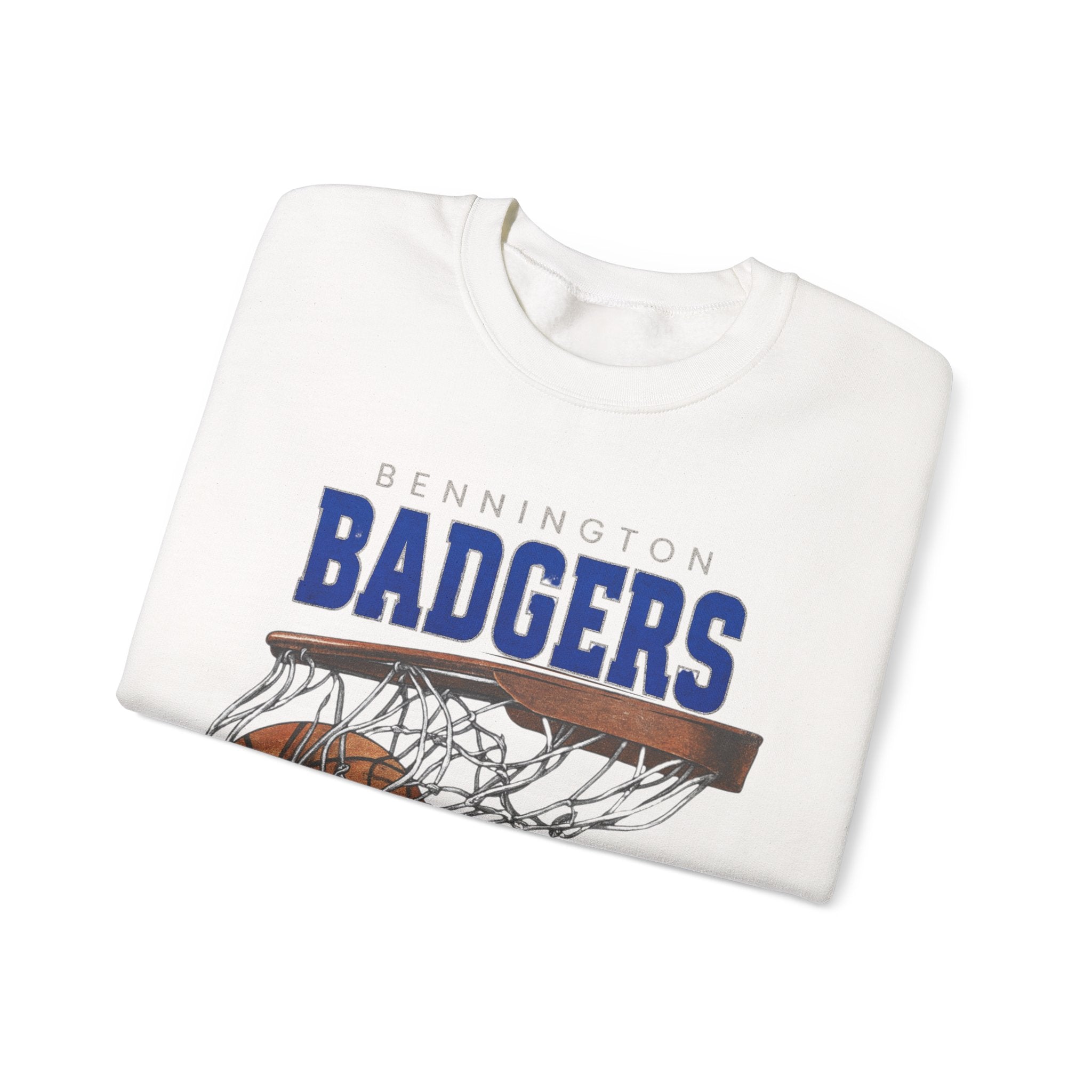 Bennington Badgers Basketball graphic sweatshirt | Hoop Net Dunk Crewneck