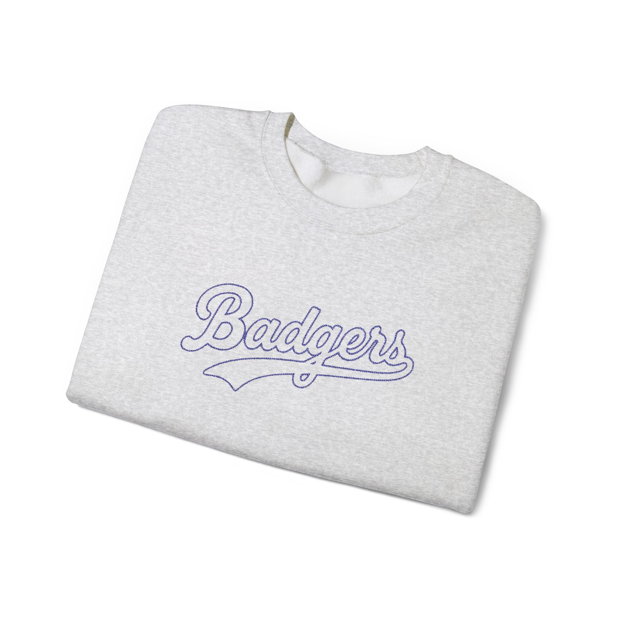 Embroidered outlined badgers Unisex Heavy Blend™ Crewneck Sweatshirt