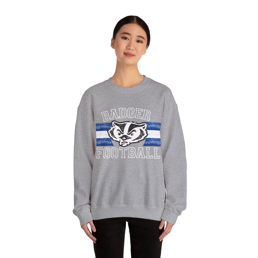 Badger Football Unisex Crewneck Sweatshirt | Cozy Sports Apparel, Game Day Outfit, College Spirit Wear, Comfortable Gift, Team Pride