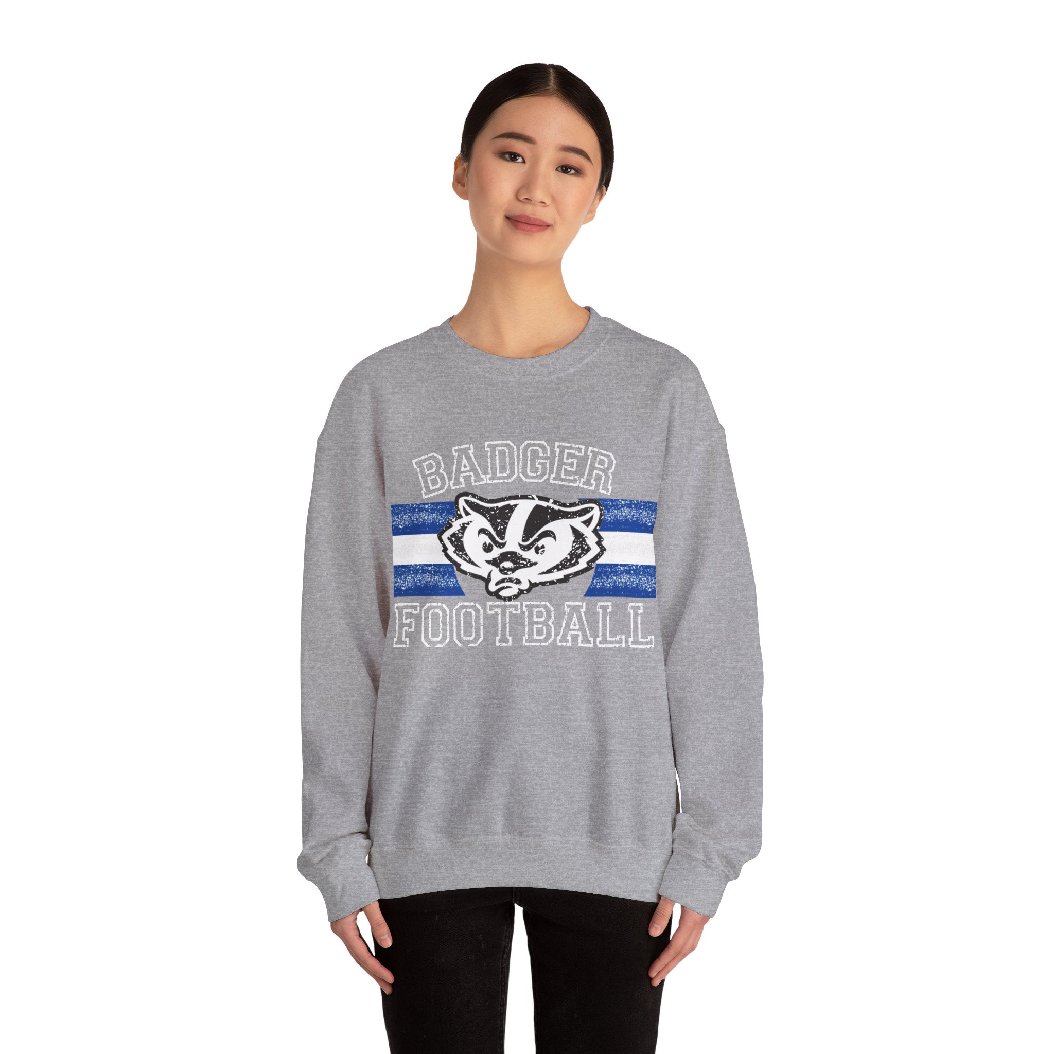 Badger Football Unisex Crewneck Sweatshirt | Cozy Sports Apparel, Game Day Outfit, College Spirit Wear, Comfortable Gift, Team Pride