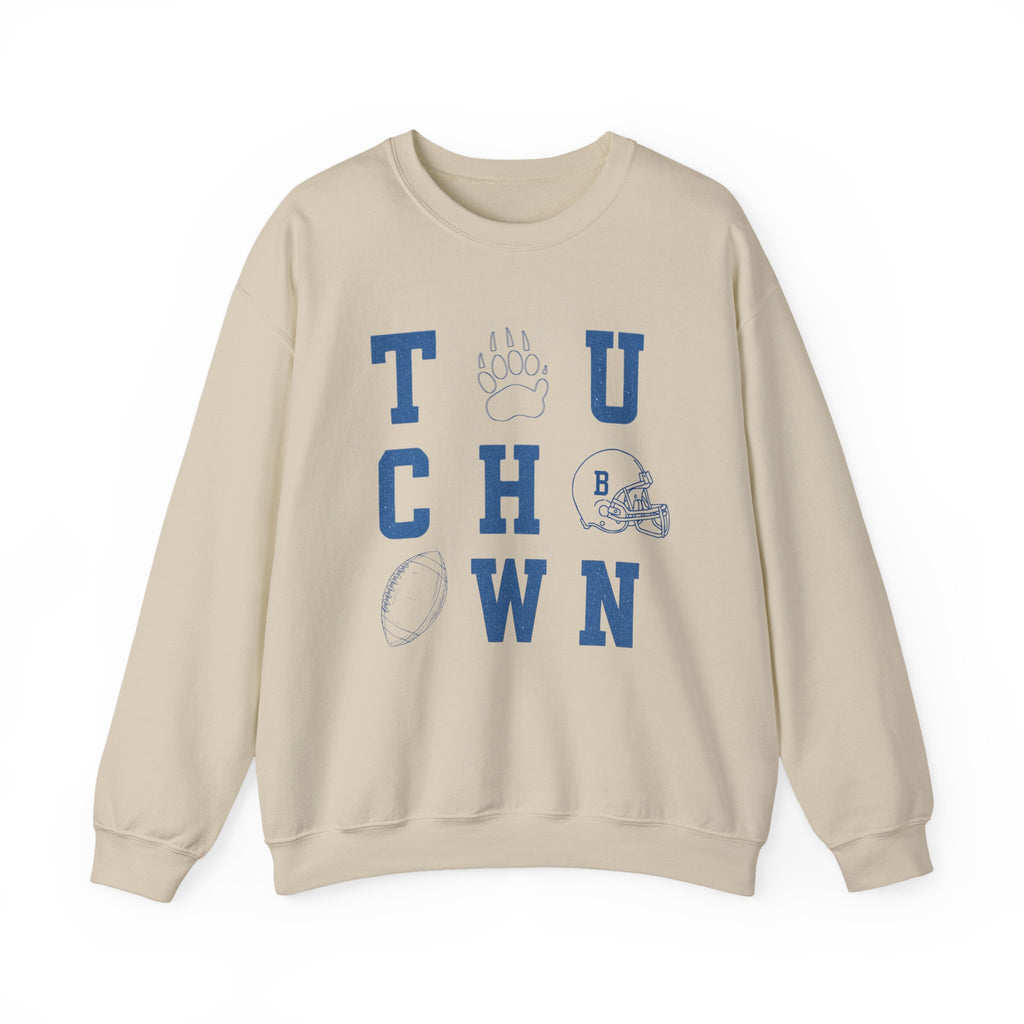 Touchdown Sweatshirt - Cozy Unisex Crewneck for Game Day, Sports Fans, Football Lovers, Fall Layering, Casual Wear