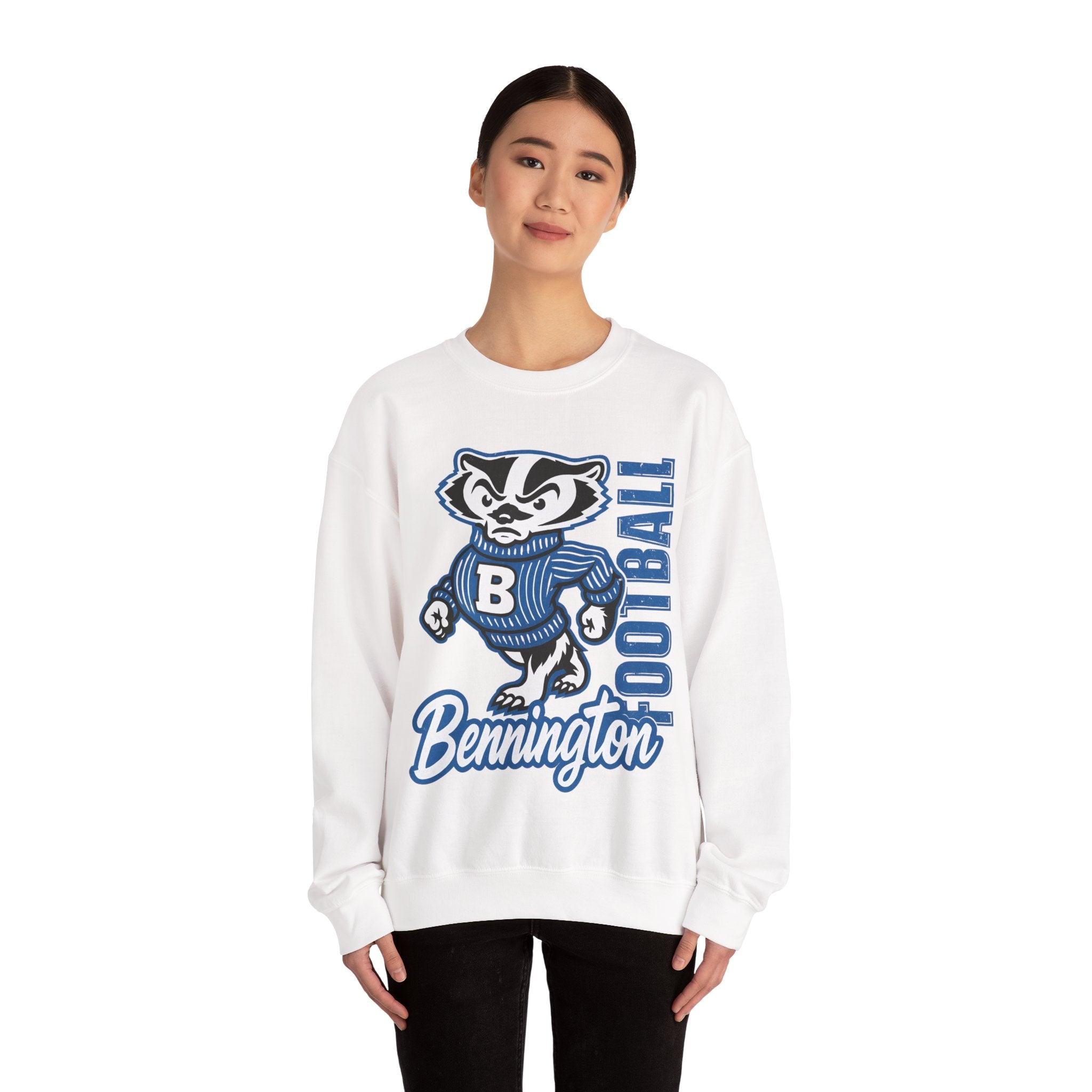Bennington Football Crewneck Sweatshirt, Cozy Sportswear, Unisex Fall Apparel, Perfect for Game Day, Casual Everyday Wear