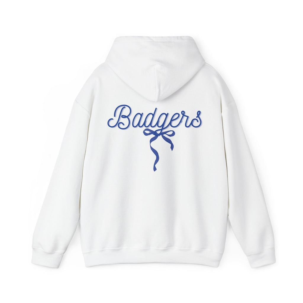 Blue ribbon bow badgers hoodie Unisex Heavy Blend™ Hooded Sweatshirt