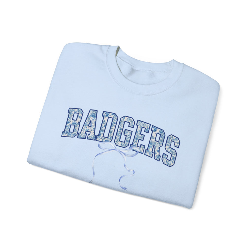 Badgers Unisex Crewneck Sweatshirt, Cozy Pullover, College Spirit Wear, Gift for Students, Casual Layering, Sports Fan Apparel