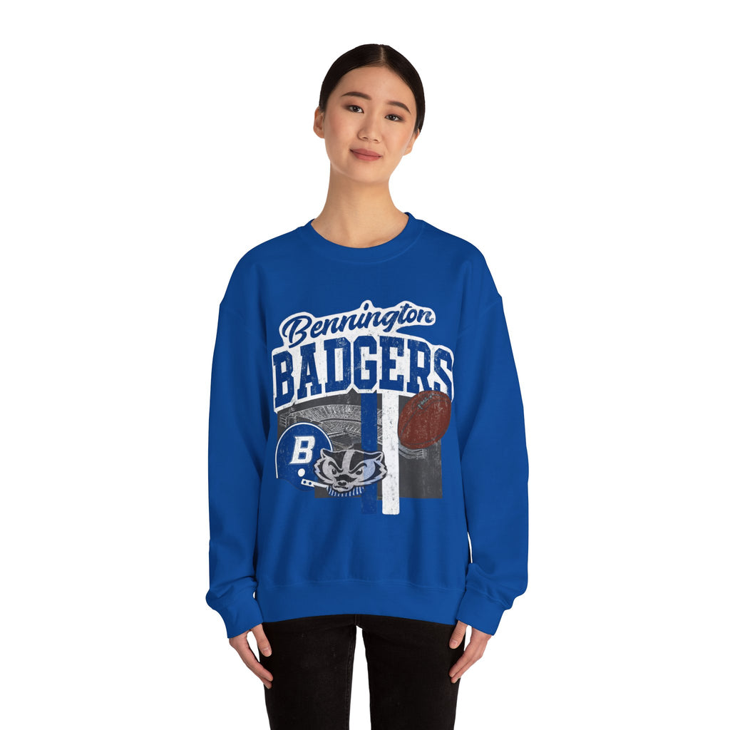 Bennington Badgers Crewneck Sweatshirt, Cozy Sportswear, Unisex Sweatshirt, Perfect for Game Days, School Spirit Apparel, Casual Wear