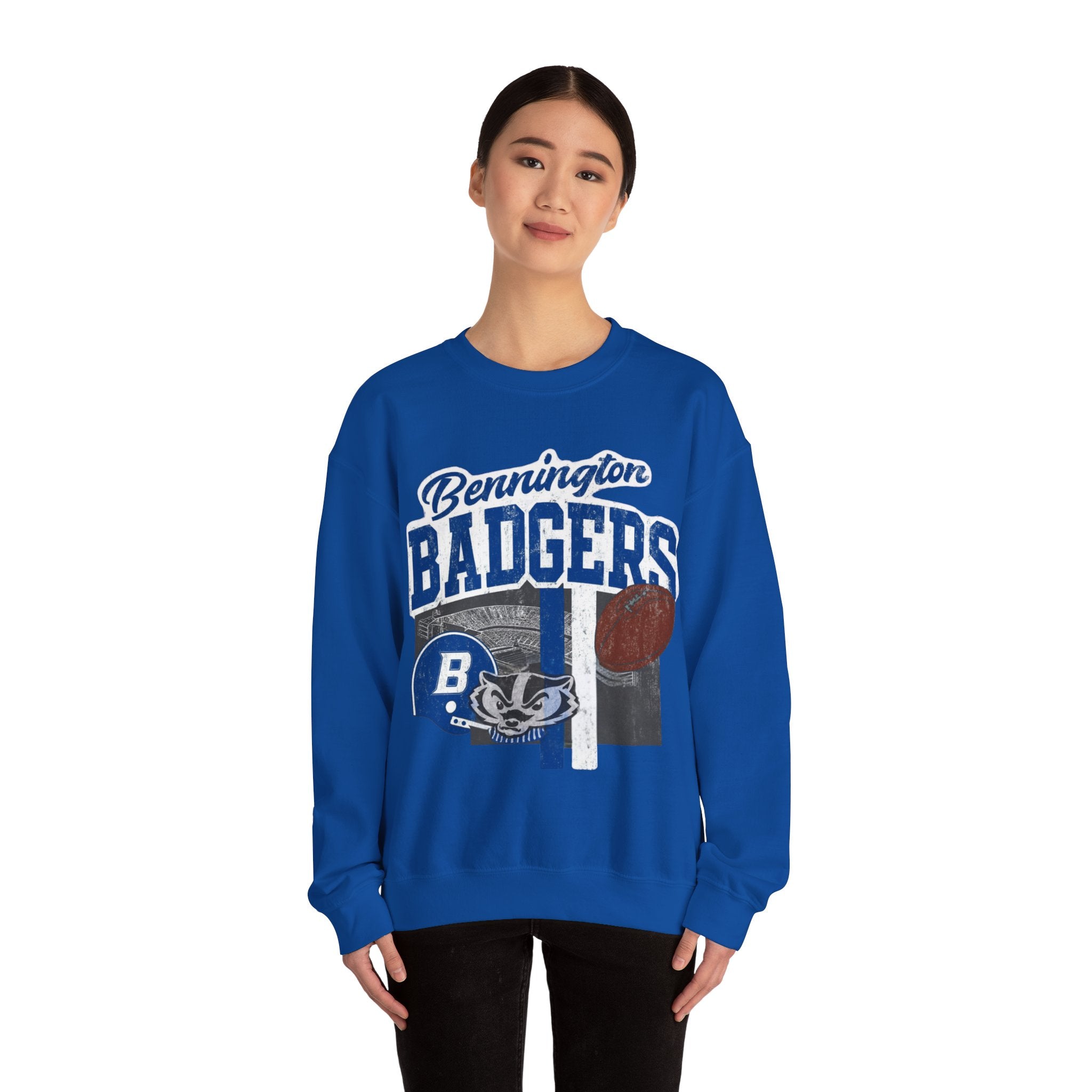 Bennington Badgers Crewneck Sweatshirt, Cozy Sportswear, Unisex Sweatshirt, Perfect for Game Days, School Spirit Apparel, Casual Wear
