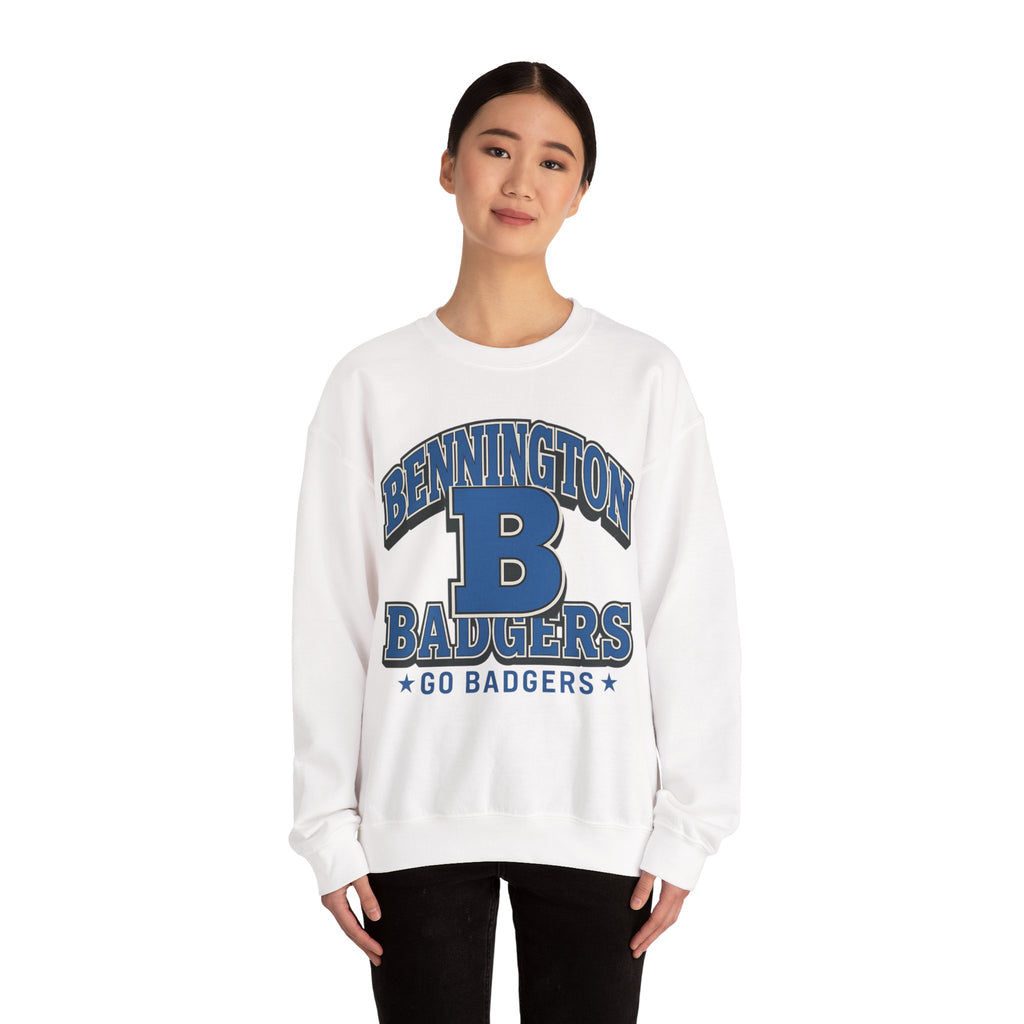 Bennington Badgers Unisex Crewneck Sweatshirt - Cozy College Apparel, Great for Game Day, Gifts, Sports Events, and School Spirit