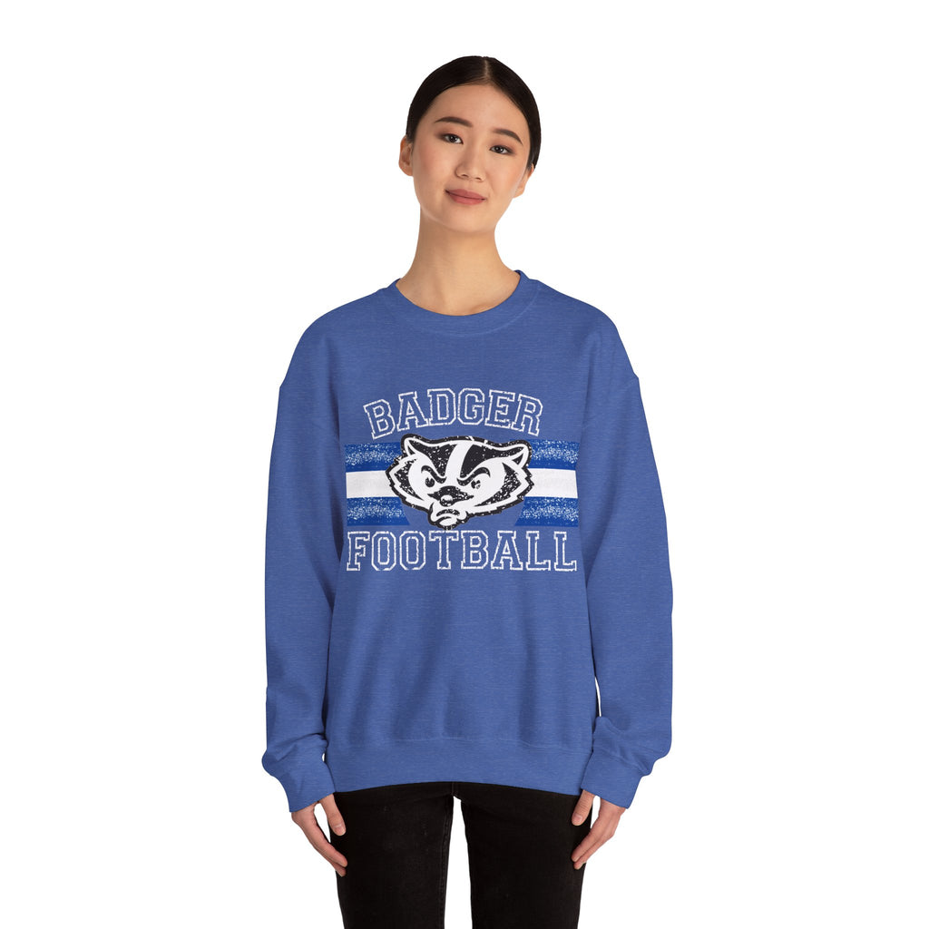 Badger Football Unisex Crewneck Sweatshirt | Cozy Sports Apparel, Game Day Outfit, College Spirit Wear, Comfortable Gift, Team Pride