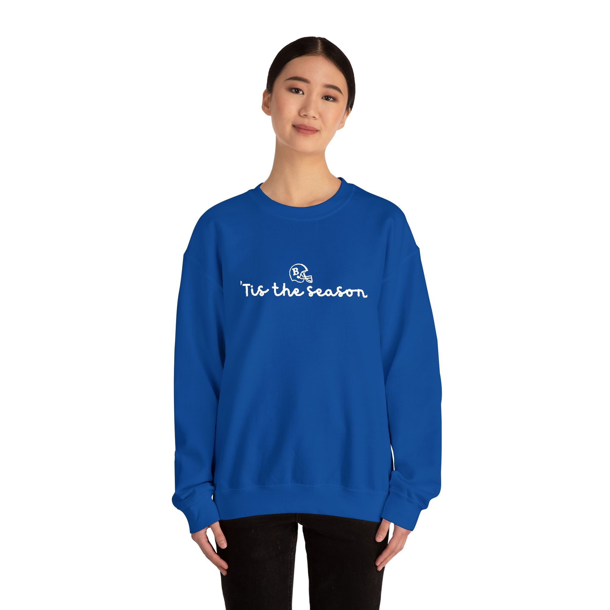 Embroidered tis the season Crewneck Sweatshirt, Festive Shirt, Christmas Gift, Winter Apparel, Unisex Clothing, Casual Style