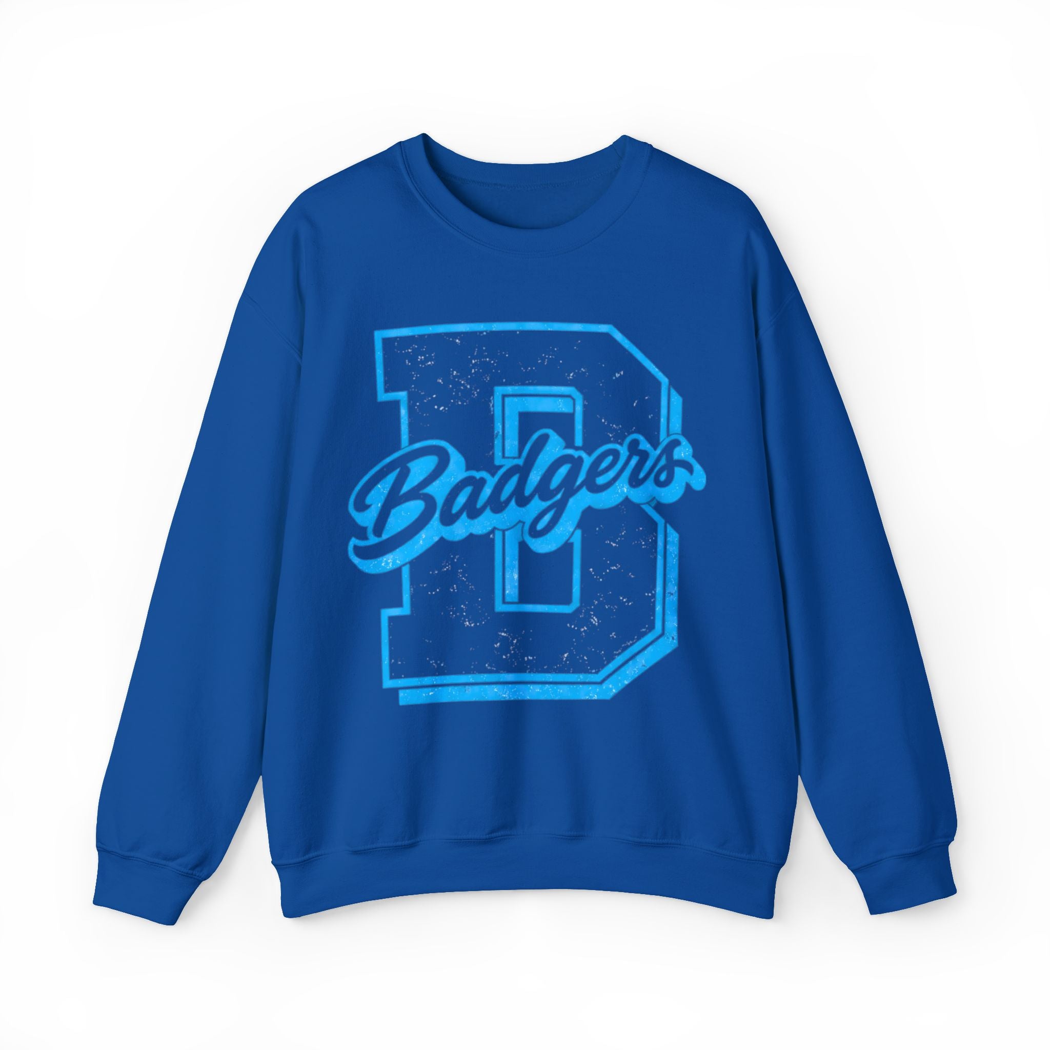 Light blue B and badgers Unisex Heavy Blend™ Crewneck Sweatshirt