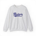 Embroidered badgers Unisex Crewneck Sweatshirt, Stylish Casual Wear, College Apparel, Gift for Sports Fans, Great for Fall Events