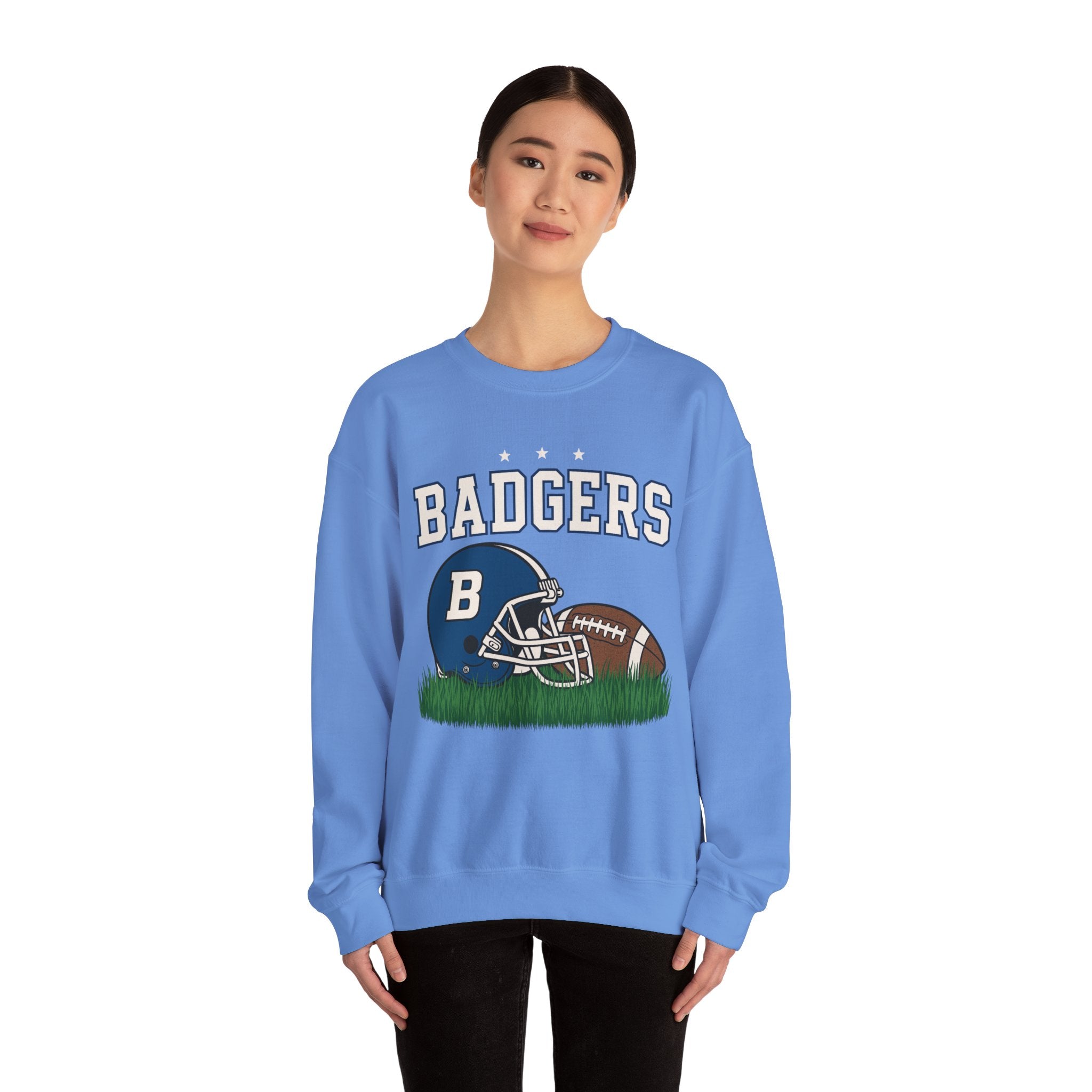 Badgers Football Unisex Sweatshirt, Cozy Crewneck, Sportswear, Gift for Fans, College Apparel, Game Day Outfit