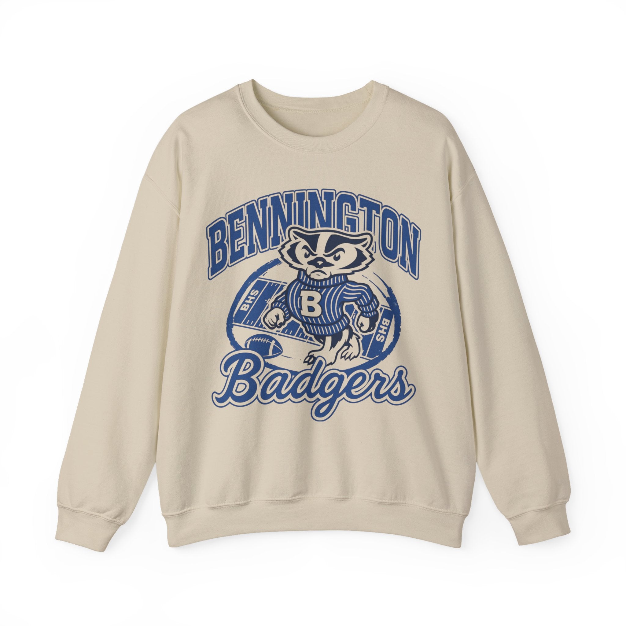 Bennington Badgers Crewneck Sweatshirt, College Apparel, Unisex Gift, School Spirit Sweatshirt, Cozy Casual Wear, Sports Team Merchandise