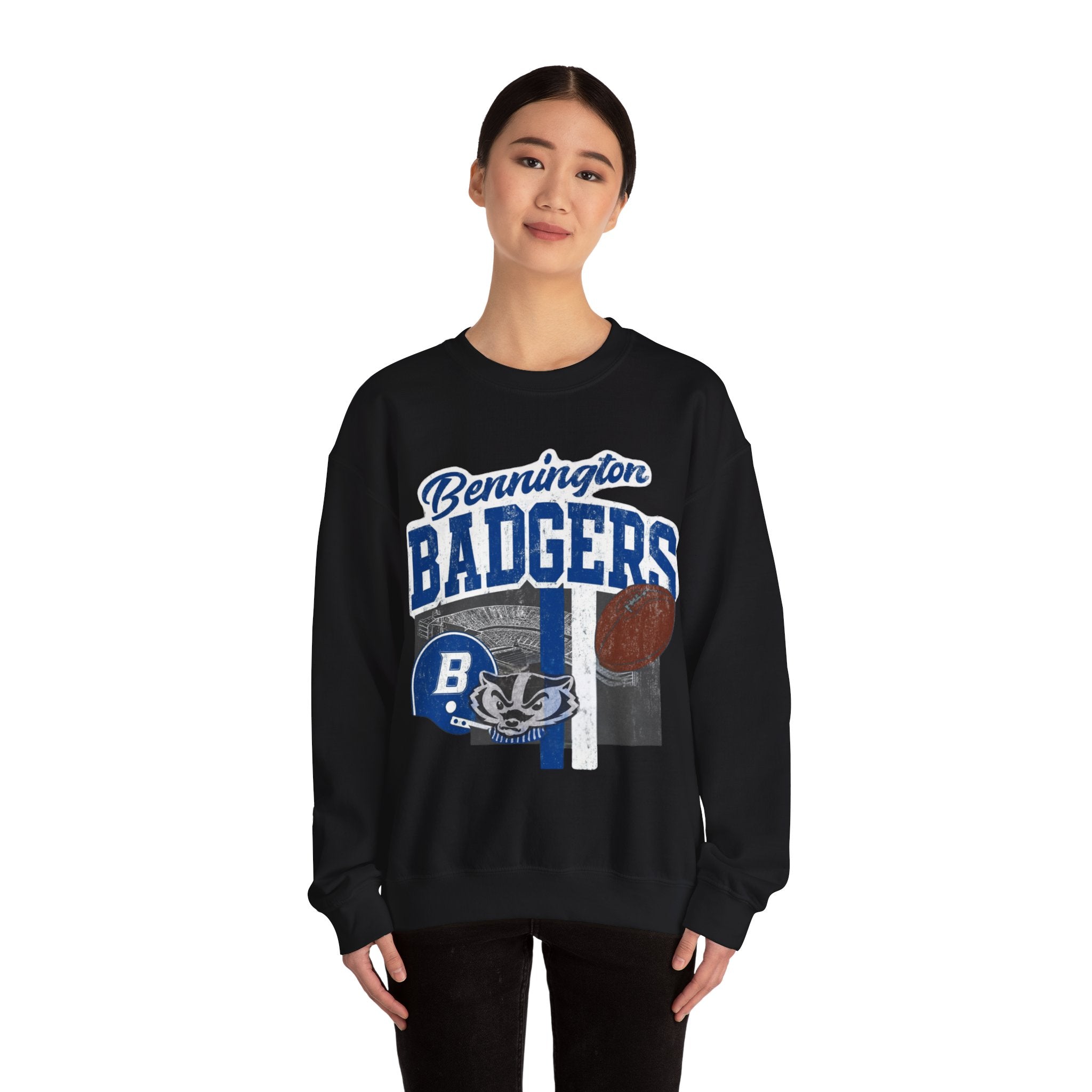 Bennington Badgers Crewneck Sweatshirt, Cozy Sportswear, Unisex Sweatshirt, Perfect for Game Days, School Spirit Apparel, Casual Wear