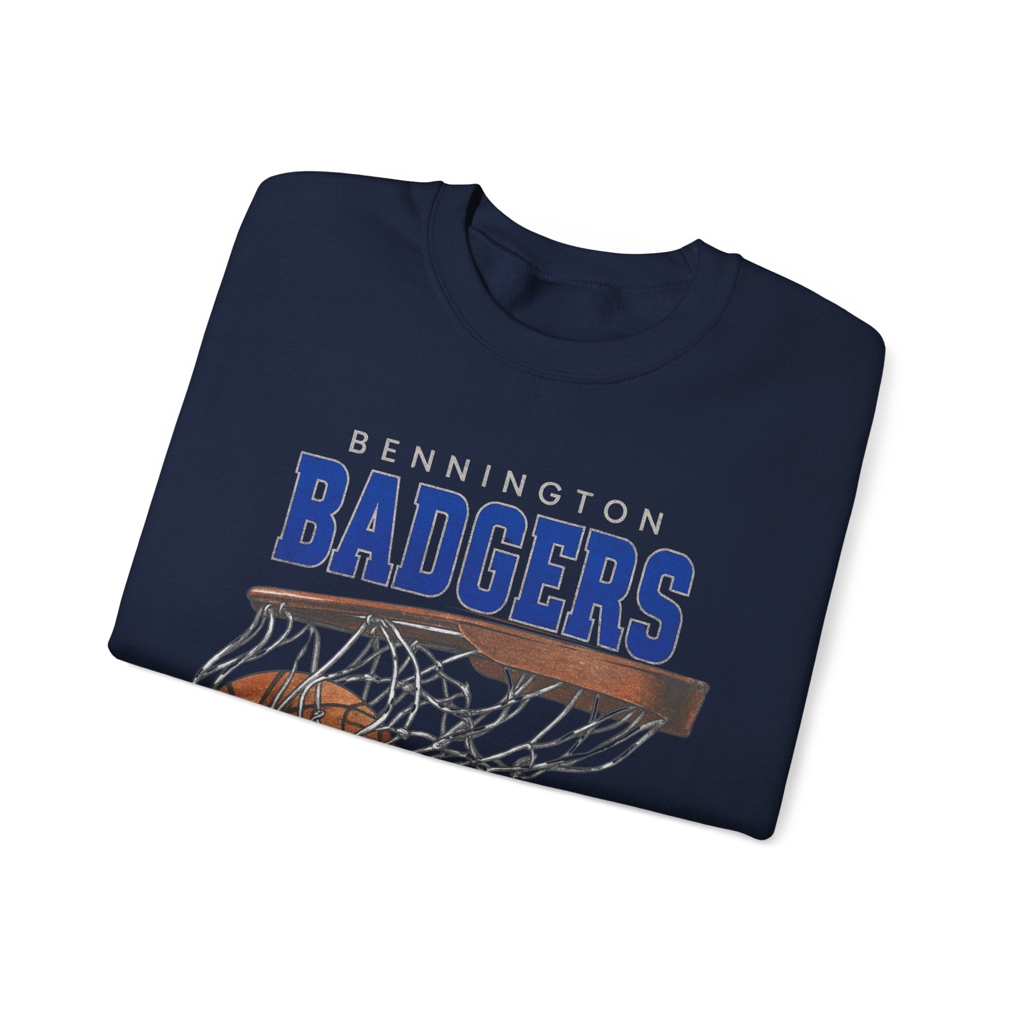 Bennington Badgers Basketball graphic sweatshirt | Hoop Net Dunk Crewneck