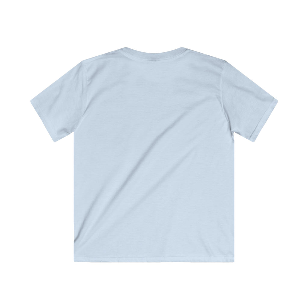 Kids Tee, Treading Bennington, Backwards Text, Softstyle Shirt for Children, Youth Clothing, Graphic Top, Unique Kids Apparel