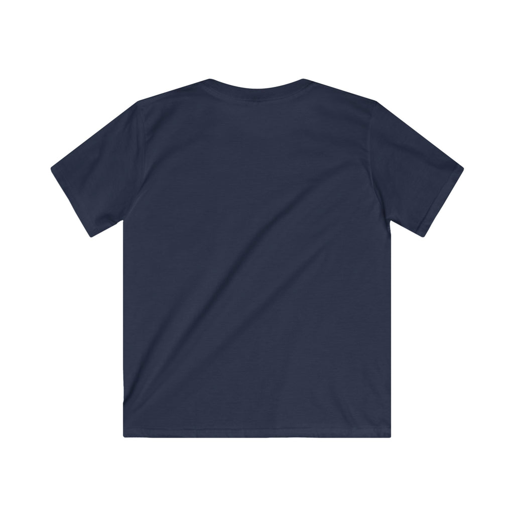 Kids Tee, Treading Bennington, Backwards Text, Softstyle Shirt for Children, Youth Clothing, Graphic Top, Unique Kids Apparel