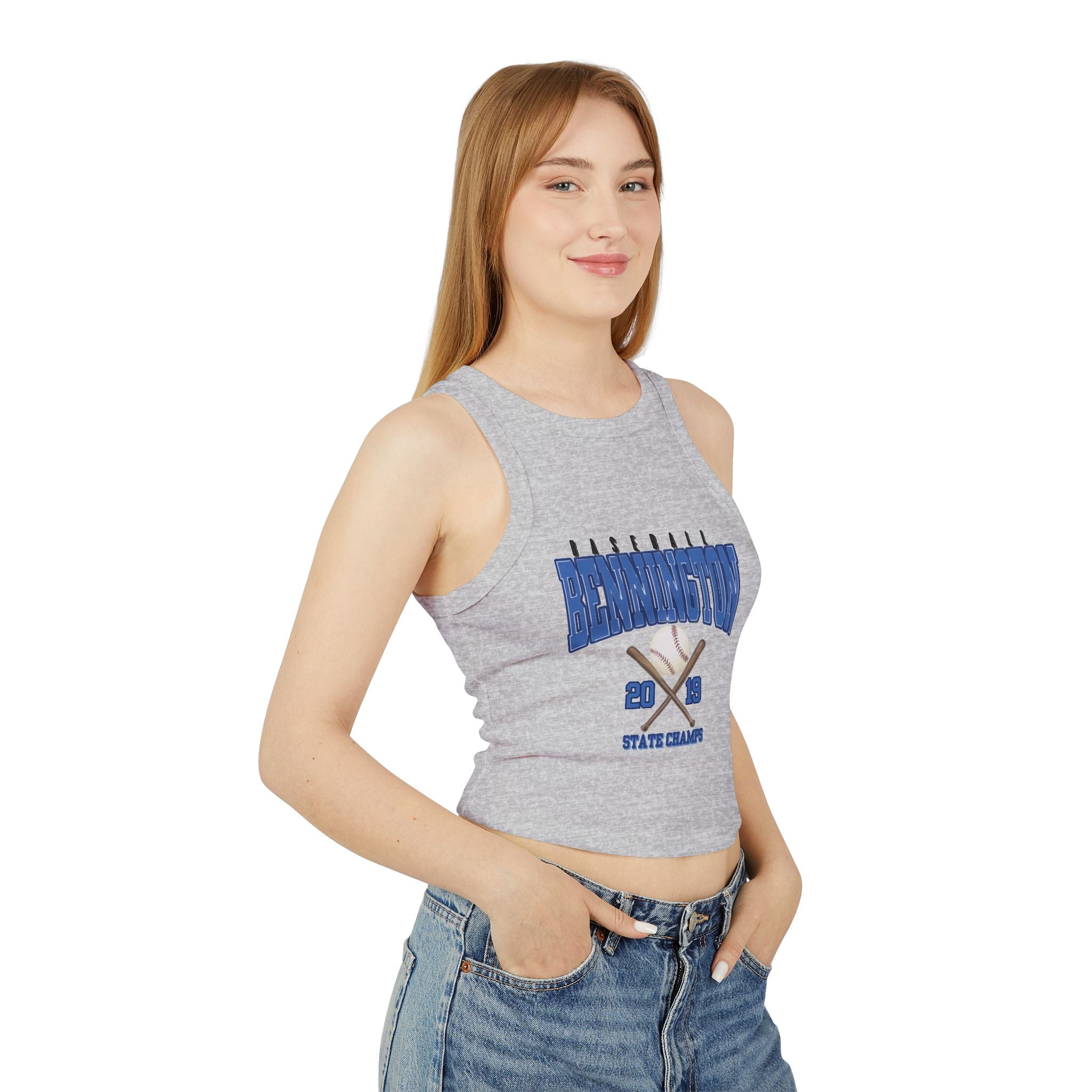 Bennington badger baseball Women's Micro Rib Racer Tank Top