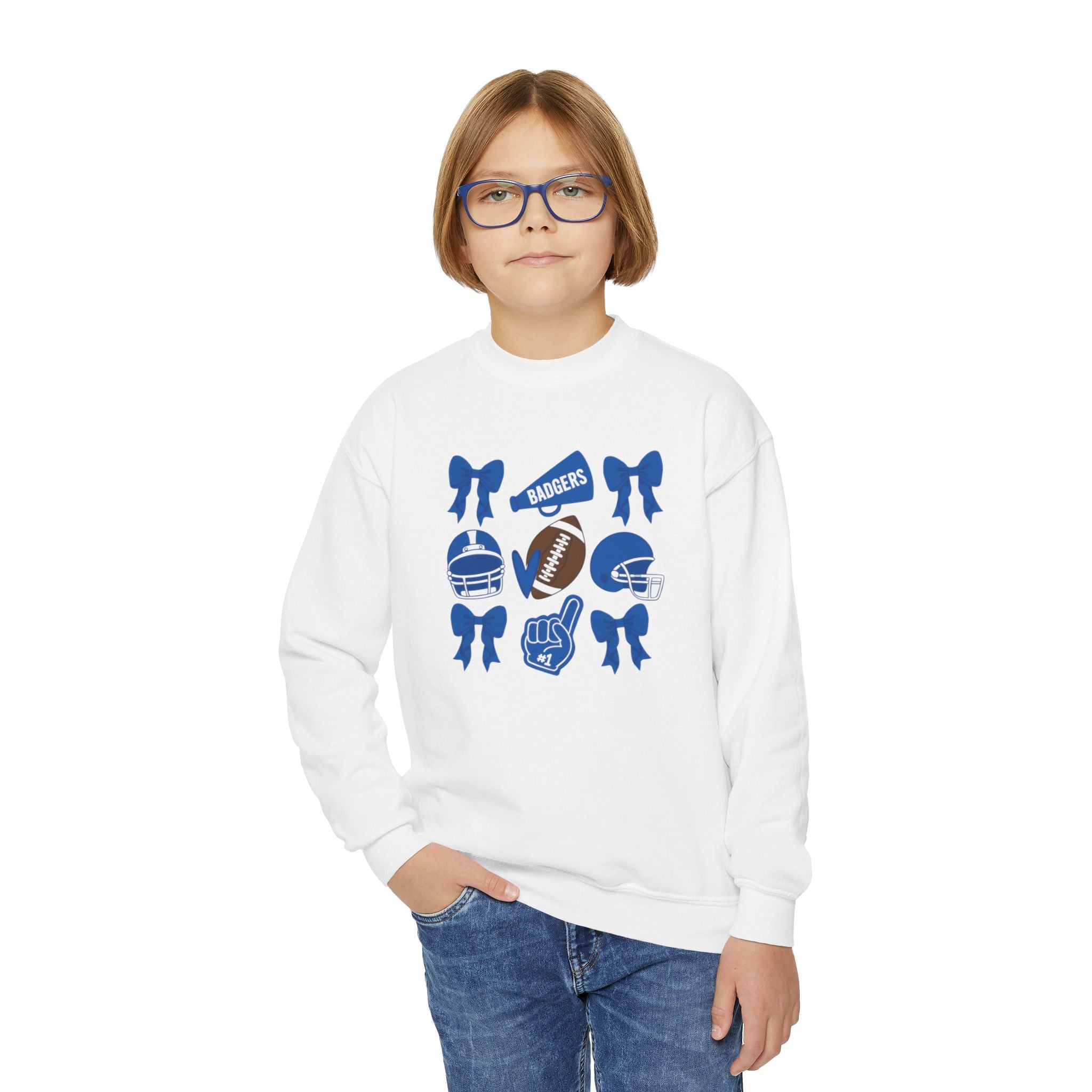 Youth Sports Sweatshirt Bennington badgers - Perfect for Game Days, Sports Fans, Cheering, Youth Activities, Gifts for Young Athletes