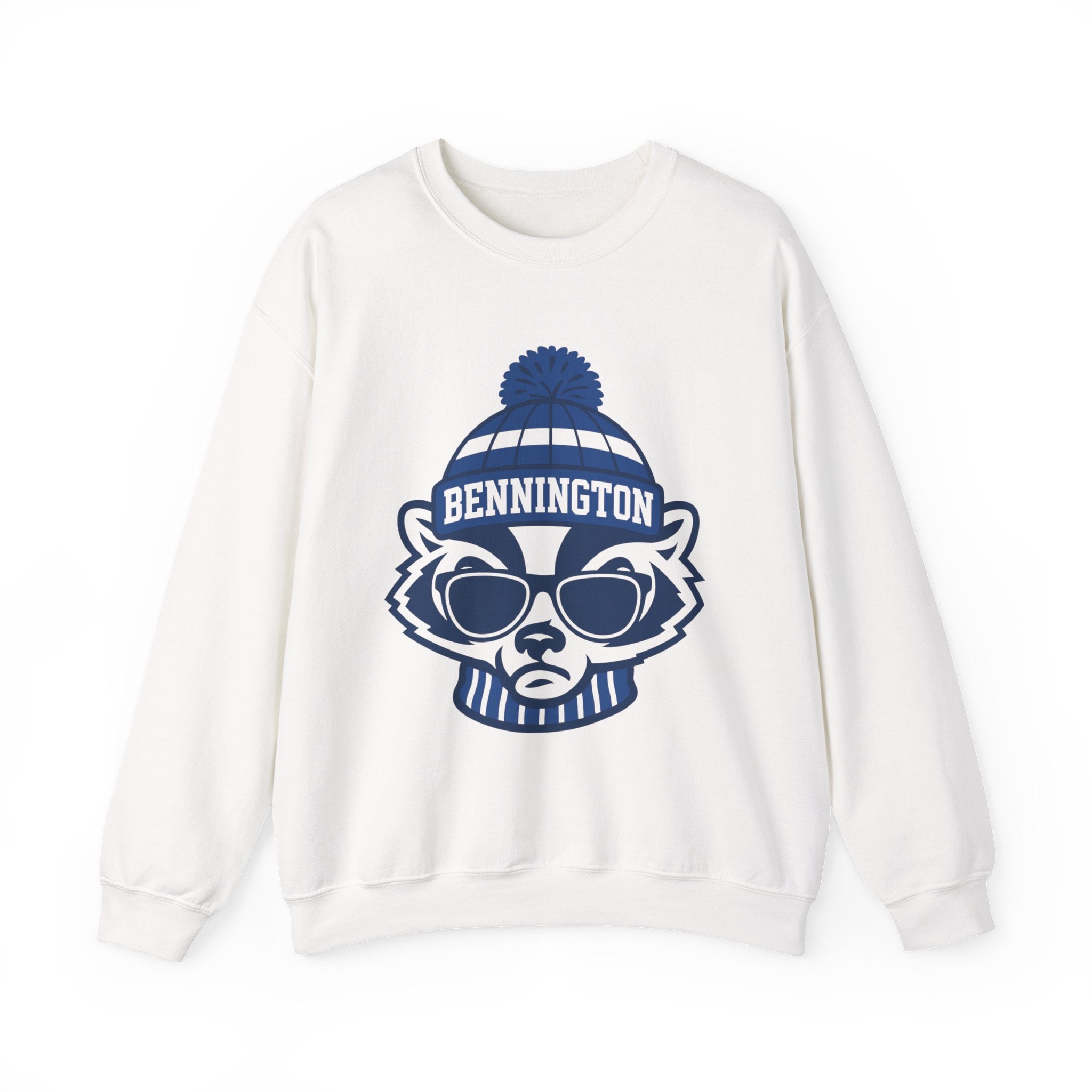 Cool Bennington Raccoon Sweatshirt, Unisex Crewneck, Cozy Gift for Animal Lovers, Winter Wardrobe Essential, Unique College Apparel