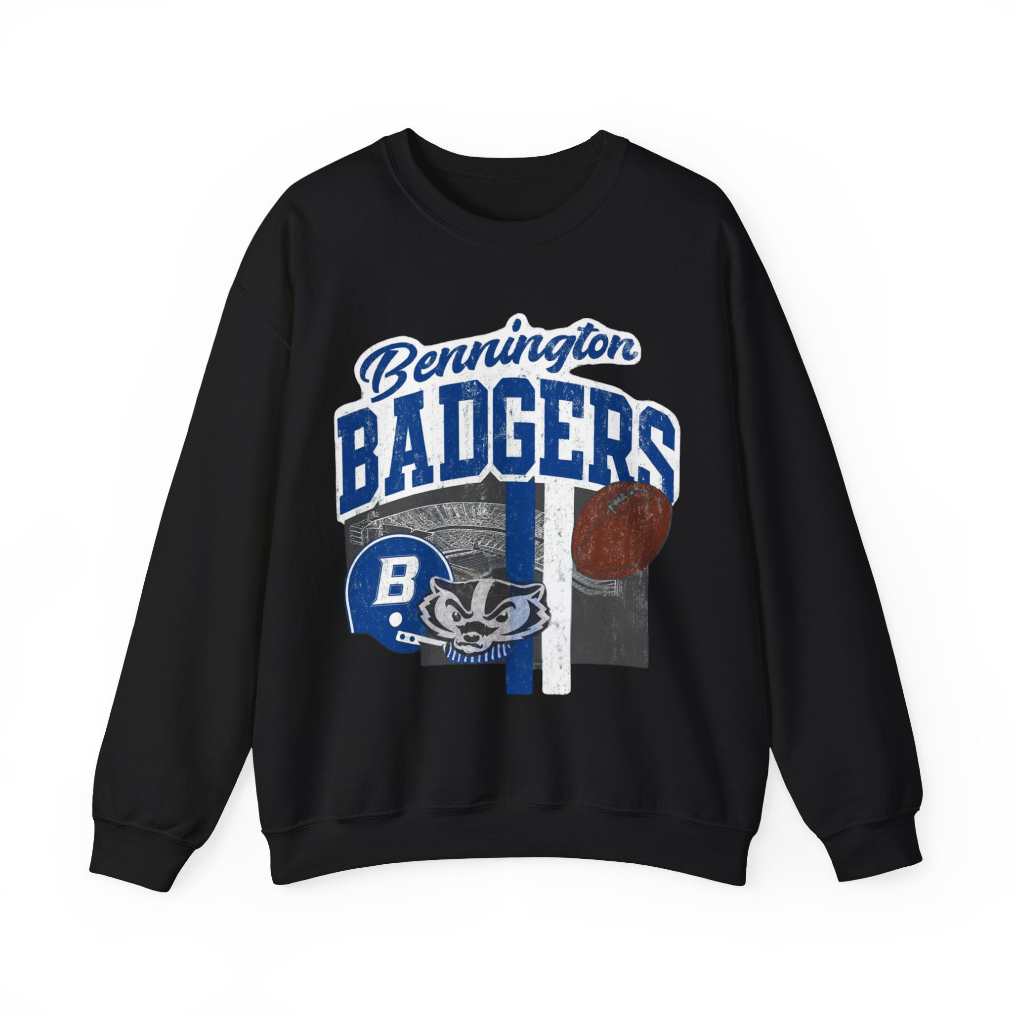 Bennington Badgers Crewneck Sweatshirt, Cozy Sportswear, Unisex Sweatshirt, Perfect for Game Days, School Spirit Apparel, Casual Wear