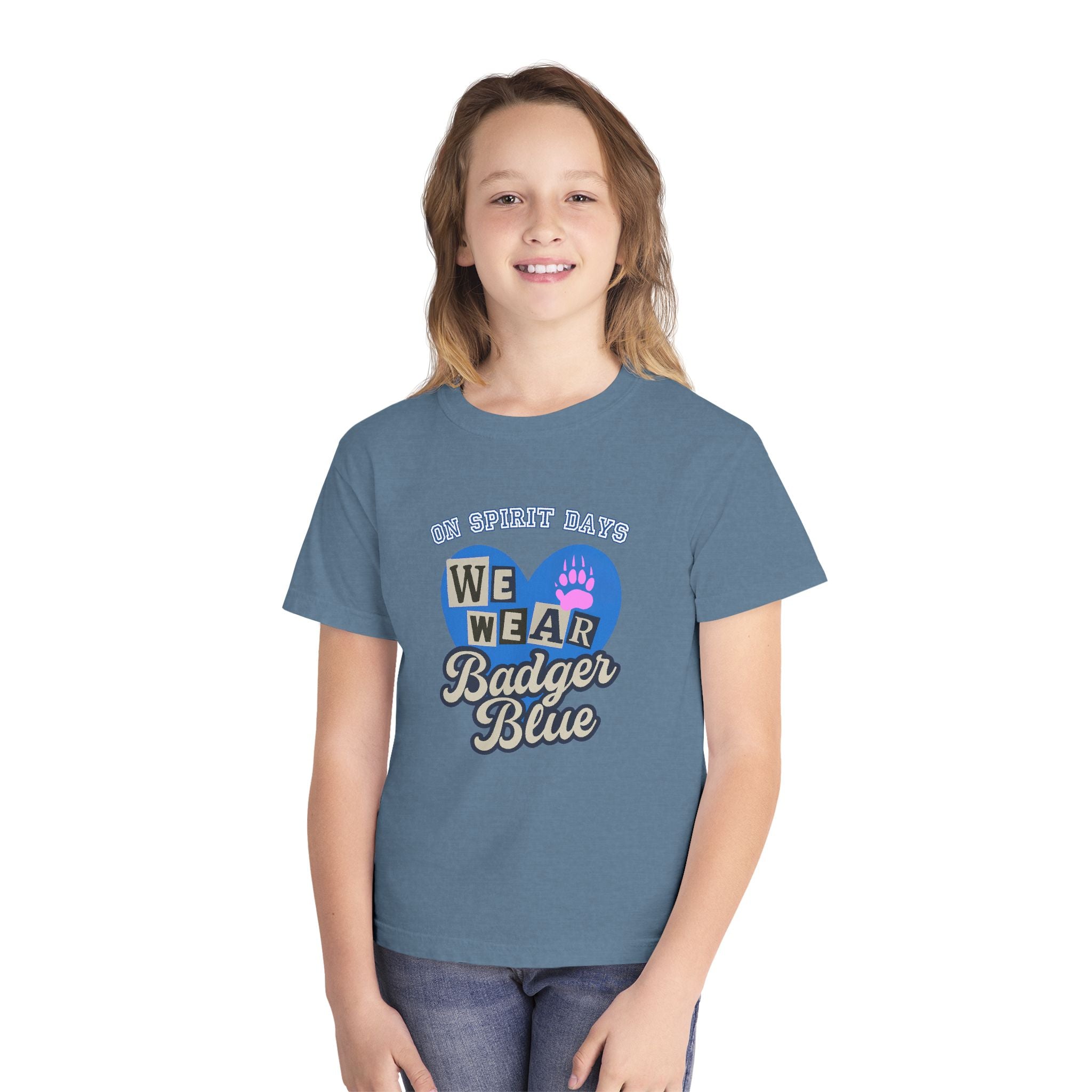 Bennington Badger Spirit Day Tee, School Spirit T-Shirt, Badger Blue Apparel, Kids Casual Wear, Fun Team Shirt, Youth Celebration Top