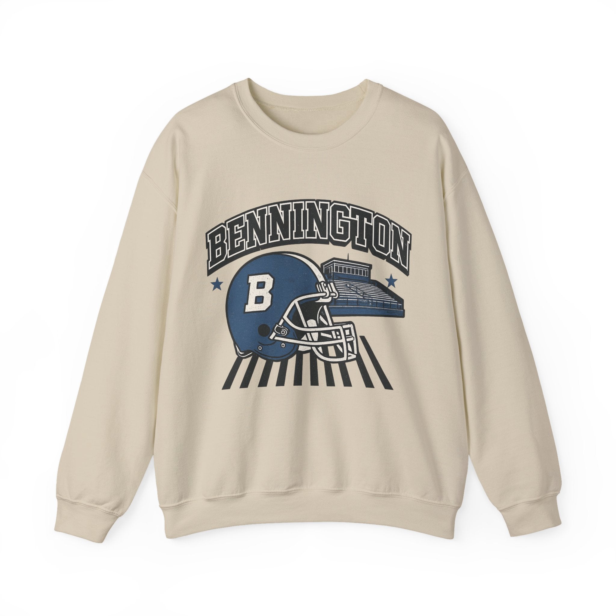 Bennington Vintage Football Sweatshirt | Cozy Sports Apparel | Unisex Crewneck for Game Day, College Wear, Casual Style, Sports Fan Gift