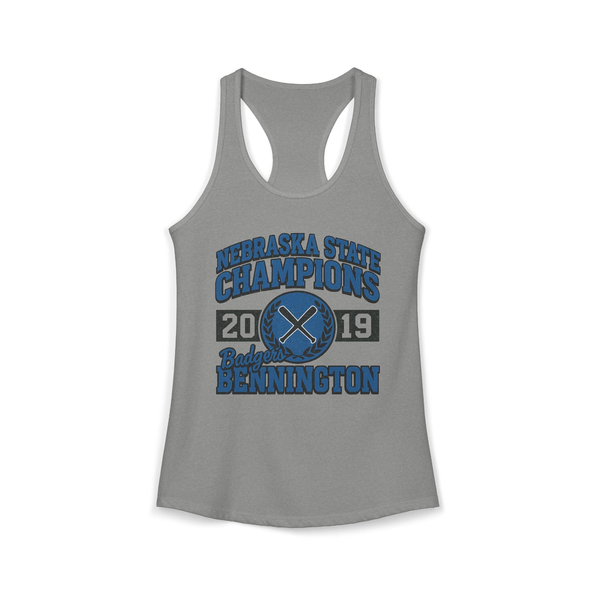 Bennington Badger baseball Women's Ideal Racerback Tank
