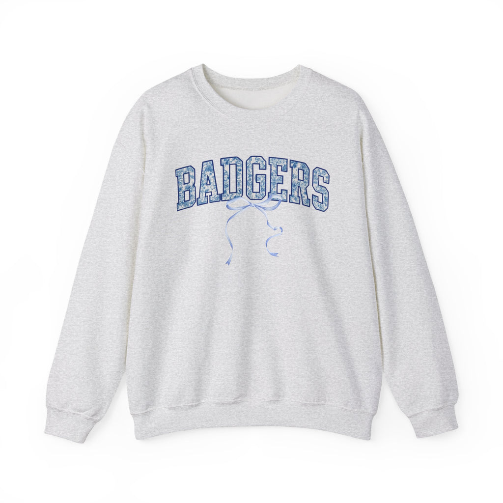Badgers Unisex Crewneck Sweatshirt, Cozy Pullover, College Spirit Wear, Gift for Students, Casual Layering, Sports Fan Apparel