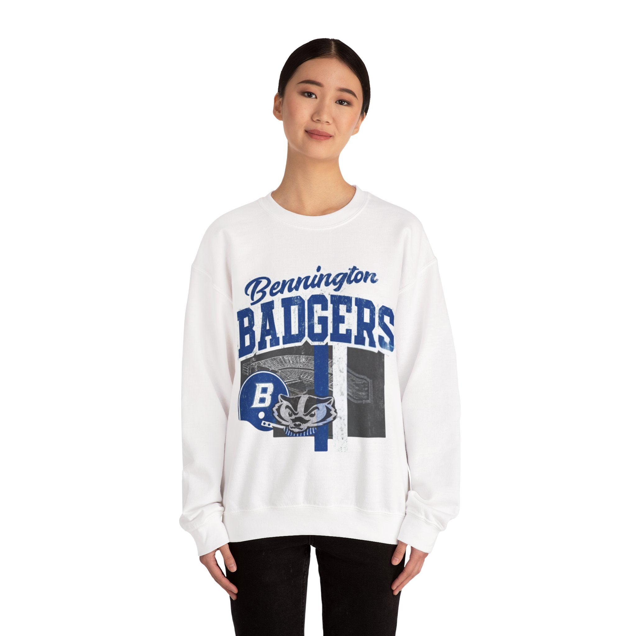 Badgers Unisex Crewneck Sweatshirt | Cozy College Apparel, School Spirit Wear, Fall Fashion, Everyday Comfort, Team Merchandise