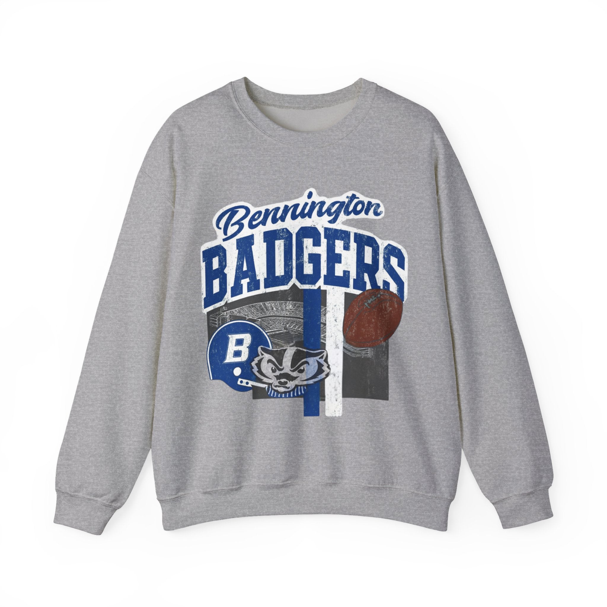 Bennington Badgers Crewneck Sweatshirt, Cozy Sportswear, Unisex Sweatshirt, Perfect for Game Days, School Spirit Apparel, Casual Wear