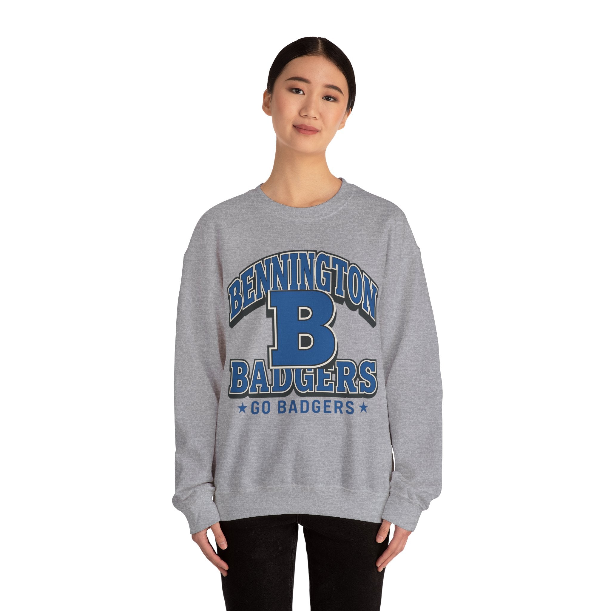 Bennington Badgers Unisex Crewneck Sweatshirt - Cozy College Apparel, Great for Game Day, Gifts, Sports Events, and School Spirit