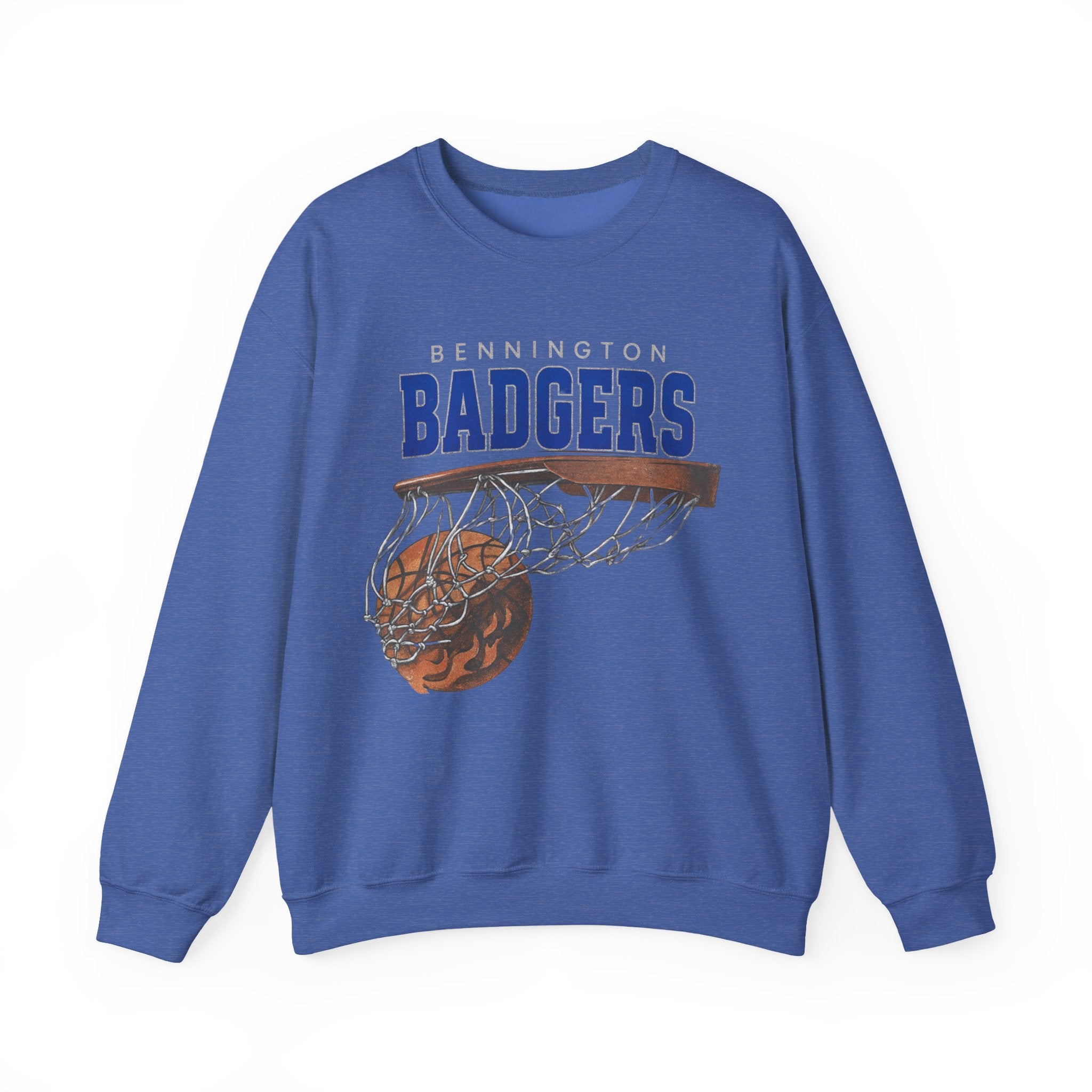 Bennington Badgers Basketball graphic sweatshirt | Hoop Net Dunk Crewneck