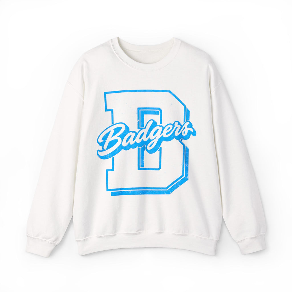Light blue B and badgers Unisex Heavy Blend™ Crewneck Sweatshirt