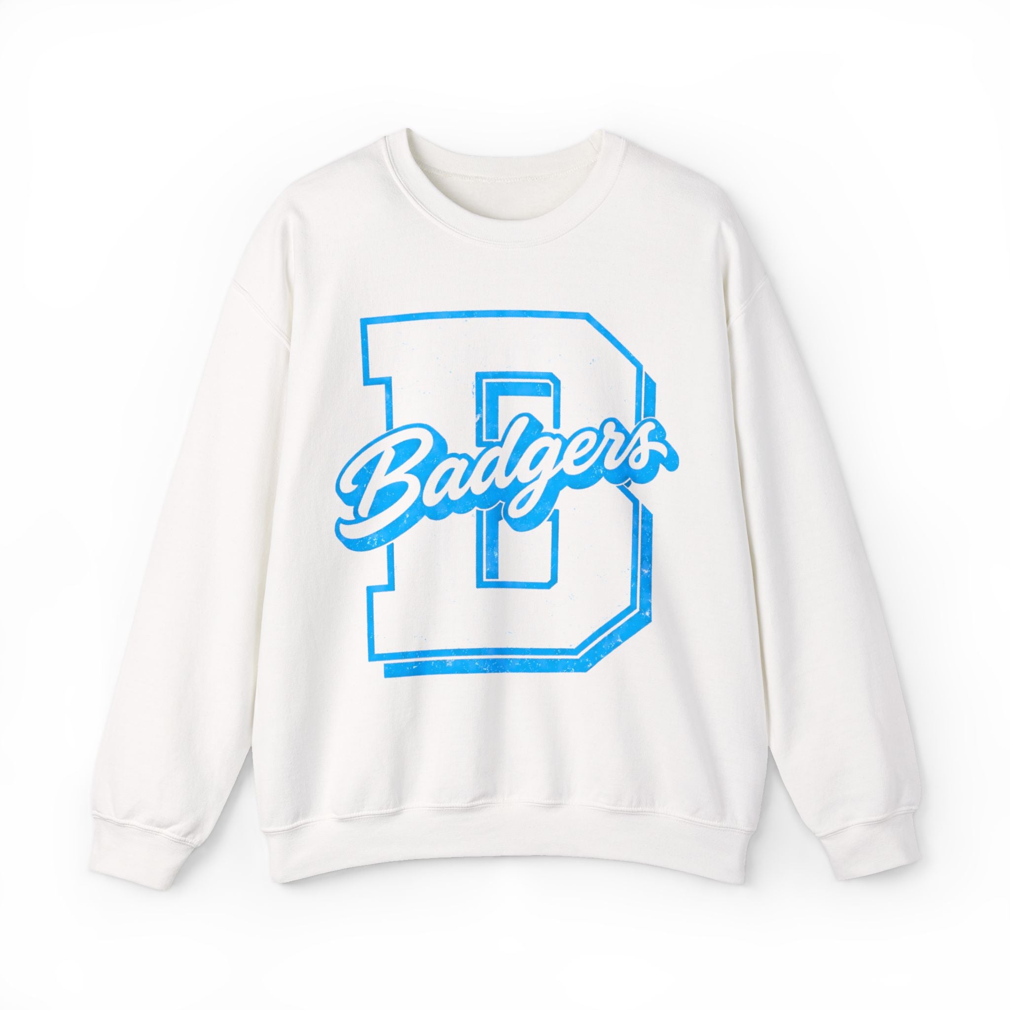 Light blue B and badgers Unisex Heavy Blend™ Crewneck Sweatshirt