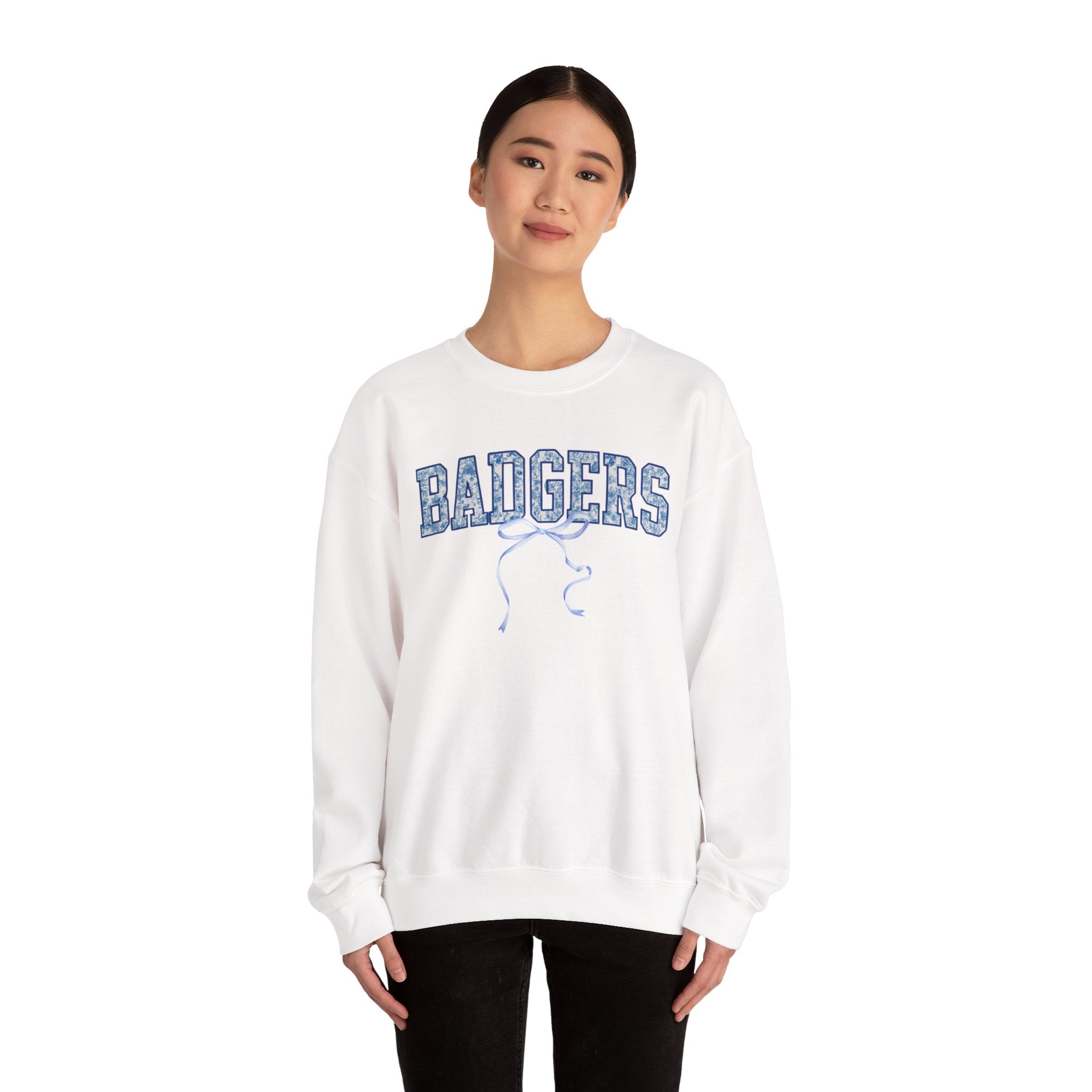 Badgers Unisex Crewneck Sweatshirt, Cozy Pullover, College Spirit Wear, Gift for Students, Casual Layering, Sports Fan Apparel