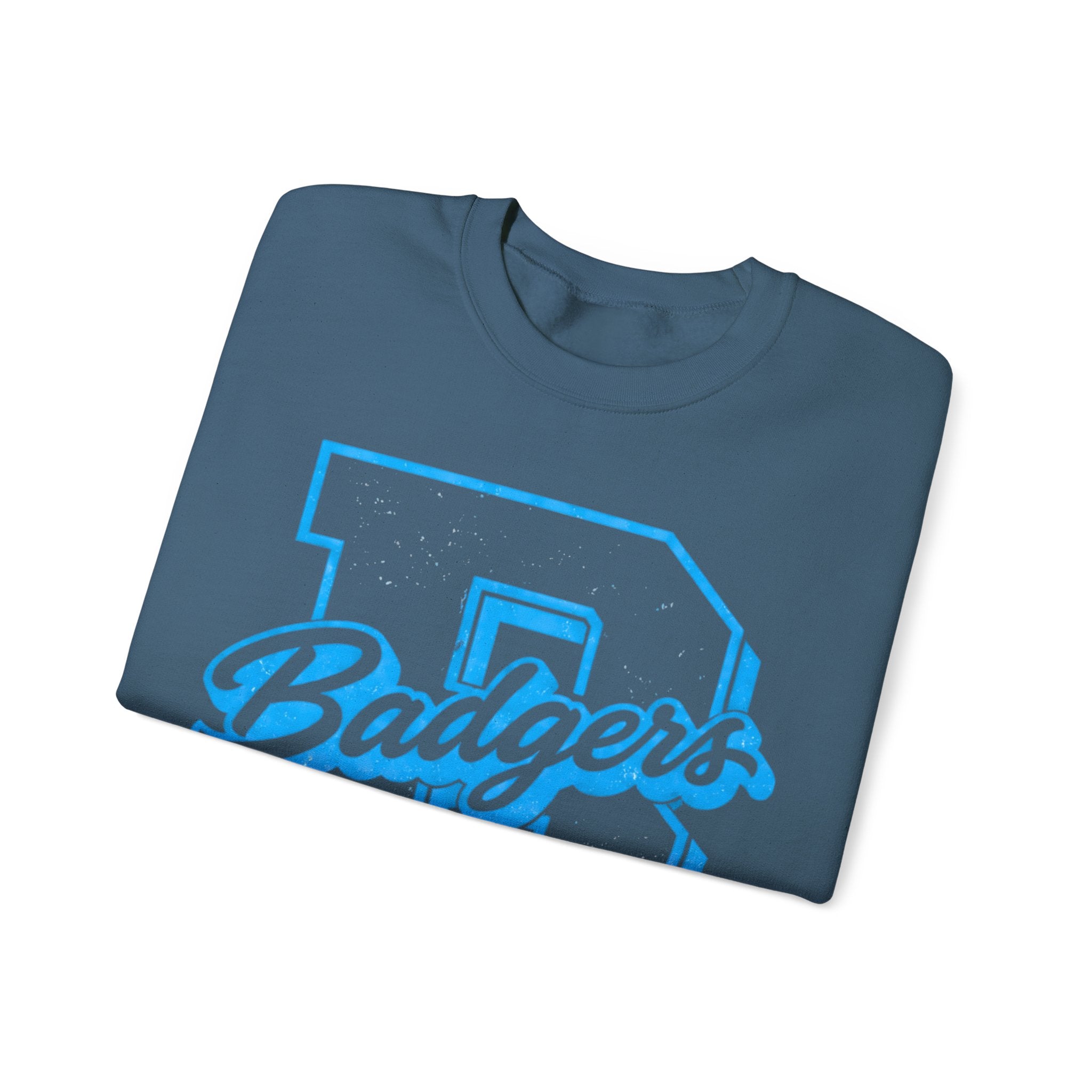 Light blue B and badgers Unisex Heavy Blend™ Crewneck Sweatshirt