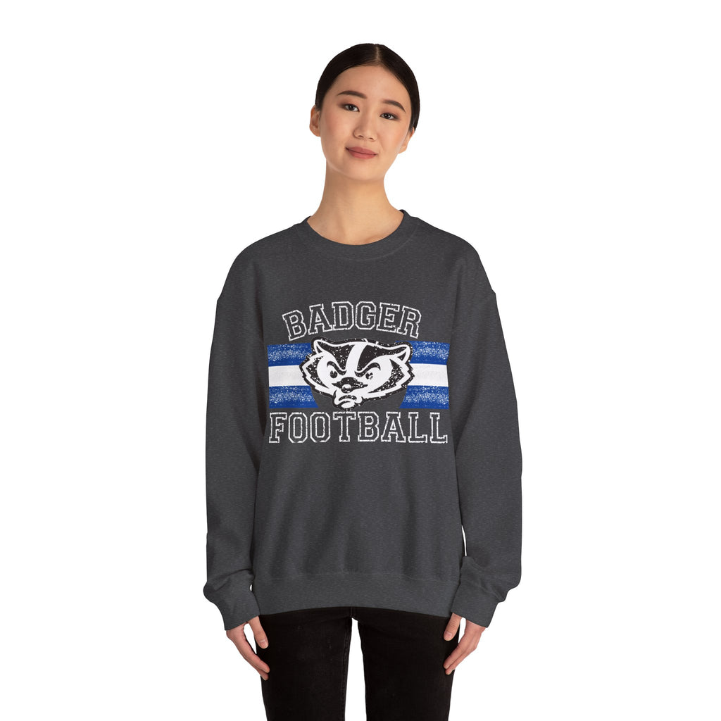 Badger Football Unisex Crewneck Sweatshirt | Cozy Sports Apparel, Game Day Outfit, College Spirit Wear, Comfortable Gift, Team Pride