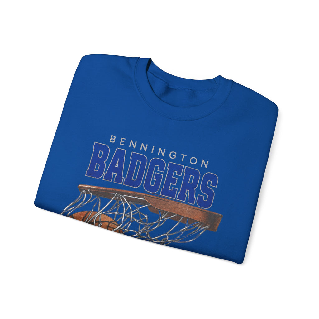 Bennington Badgers Basketball graphic sweatshirt | Hoop Net Dunk Crewneck
