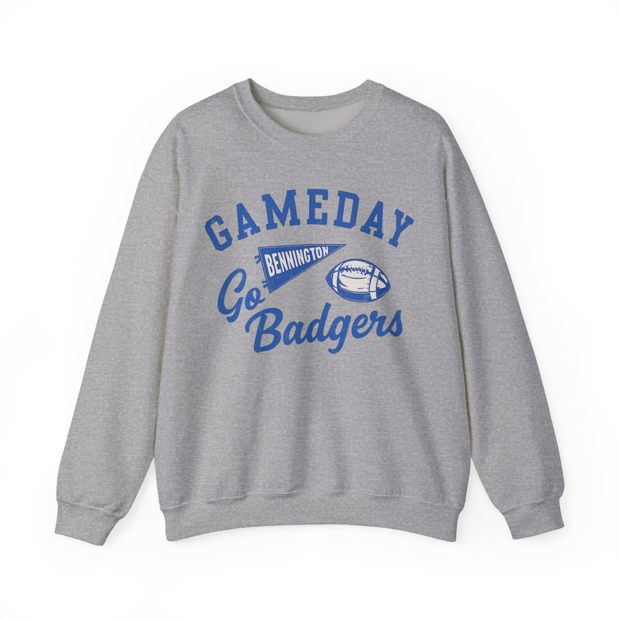 Gameday Crewneck Sweatshirt - Bennington Badgers, Perfect for Sports Fans, Tailgating, College Events, Football Season, Cozy Apparel